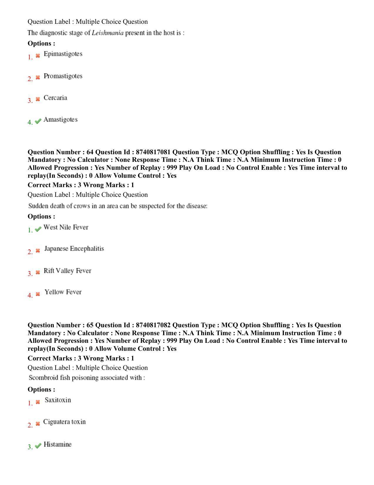 BHU RET Veterinary Public Health 2020 Question Paper - Page 37