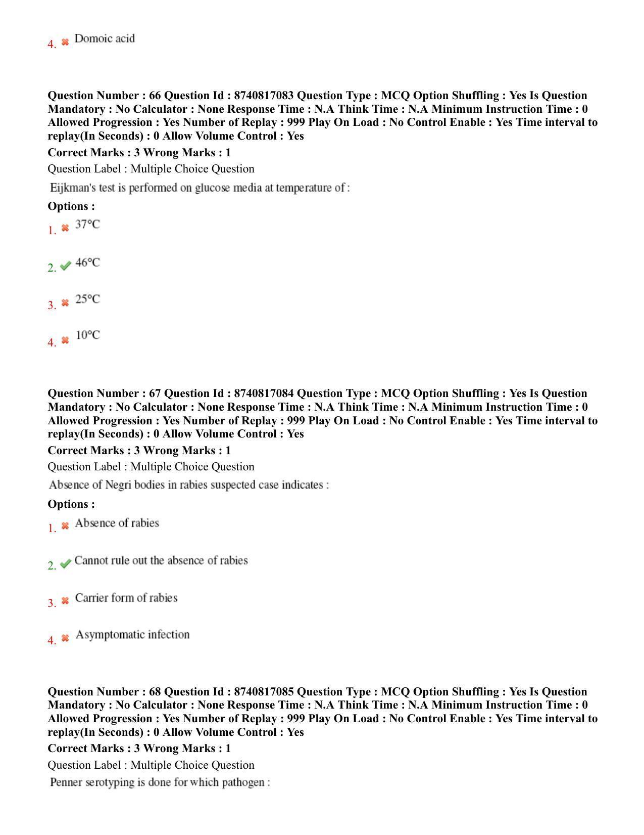 BHU RET Veterinary Public Health 2020 Question Paper - Page 38