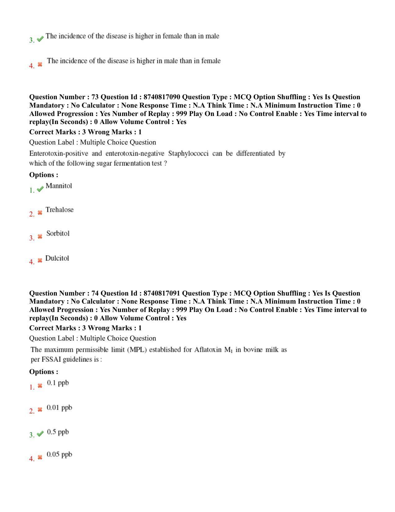 BHU RET Veterinary Public Health 2020 Question Paper - Page 41