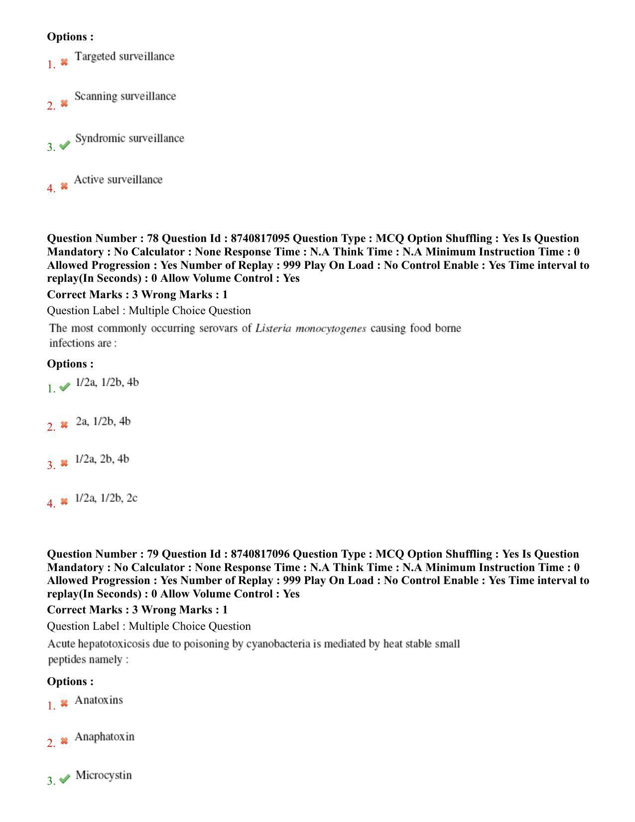 BHU RET Veterinary Public Health 2020 Question Paper - Page 43