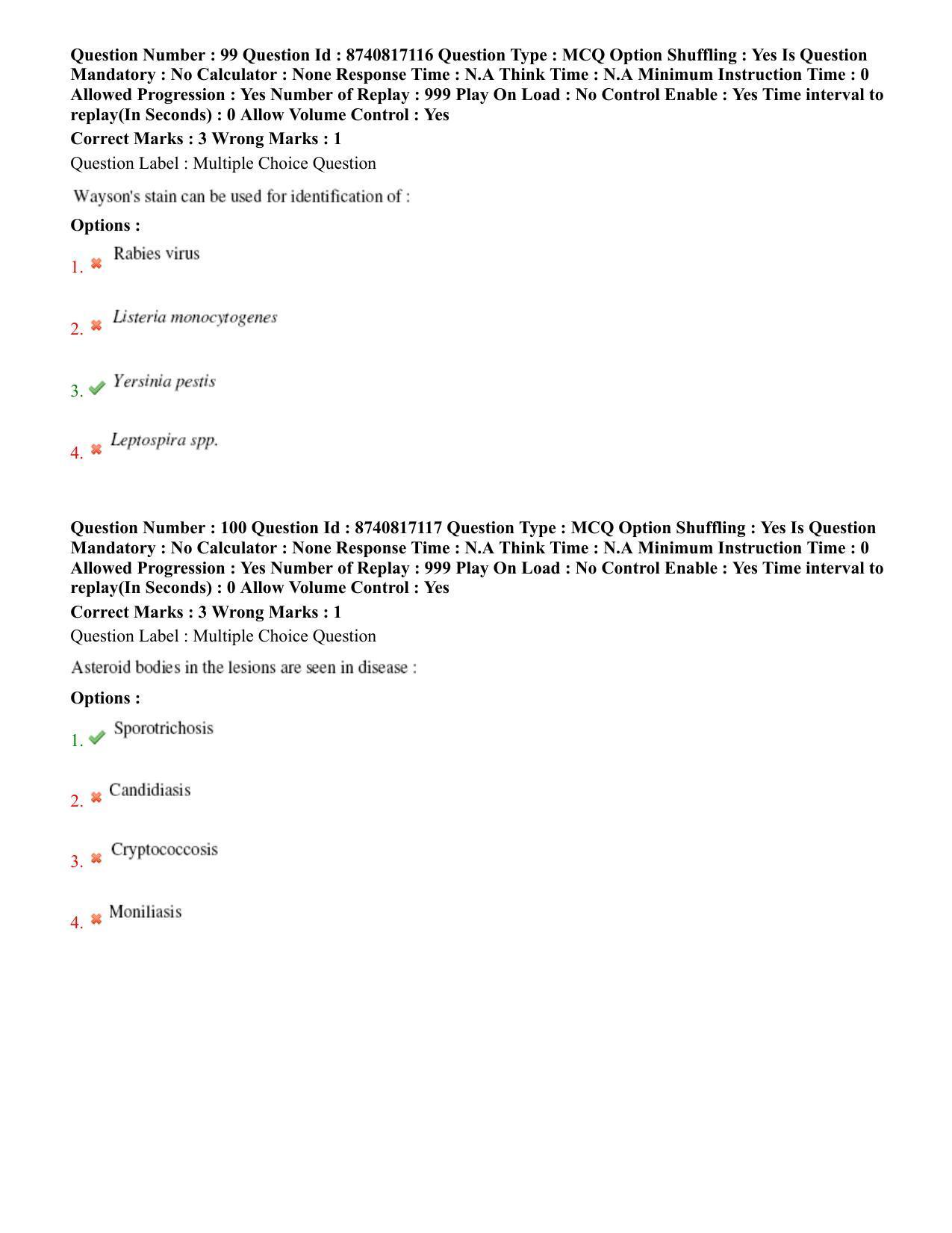 BHU RET Veterinary Public Health 2020 Question Paper - Page 52