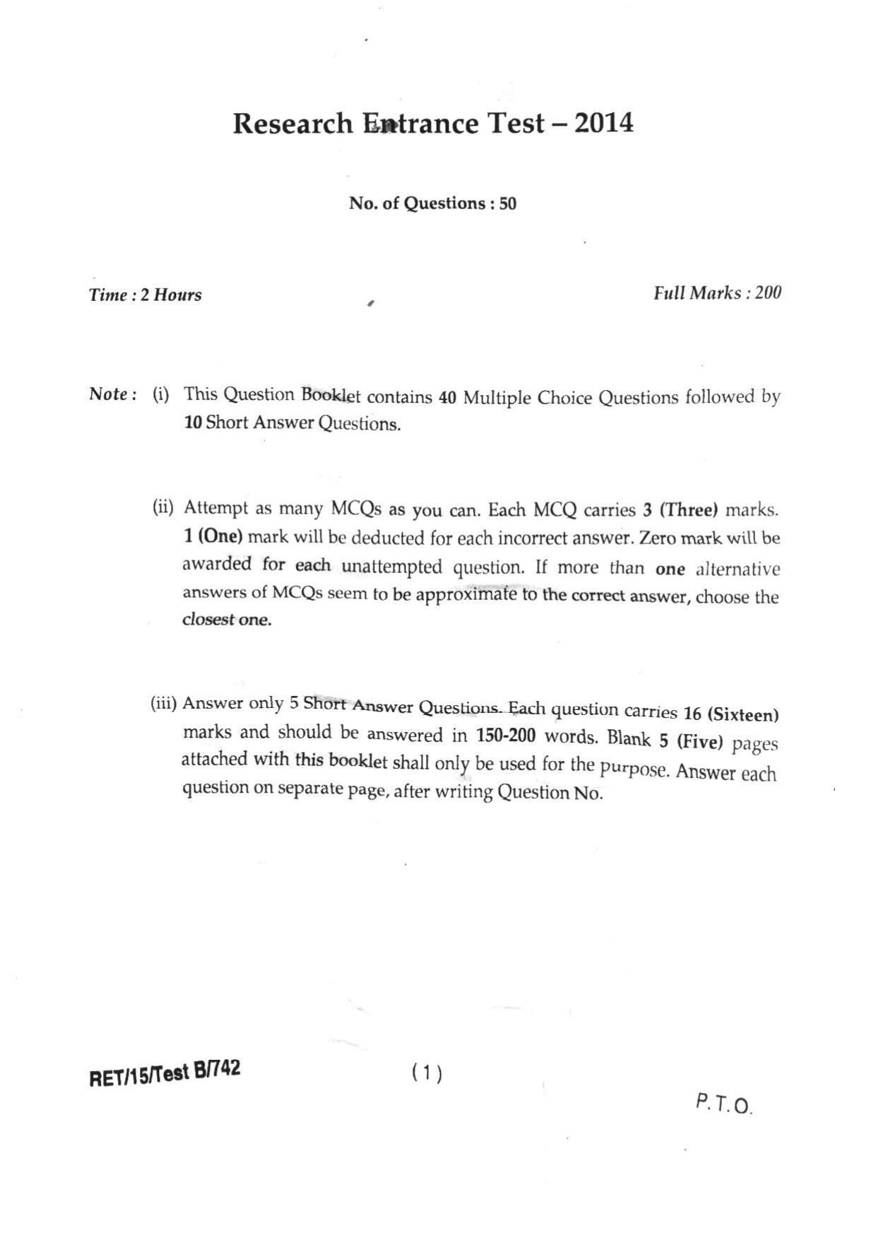 BHU RET ANIMAL HUSBANDRY & DAIRYING 2015 Question Paper - Page 3