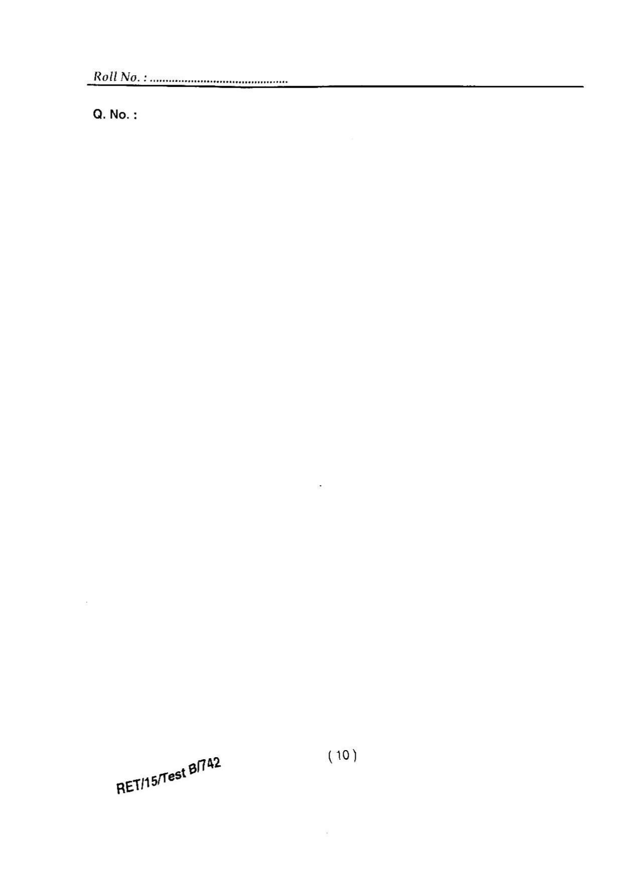 BHU RET ANIMAL HUSBANDRY & DAIRYING 2015 Question Paper - Page 12