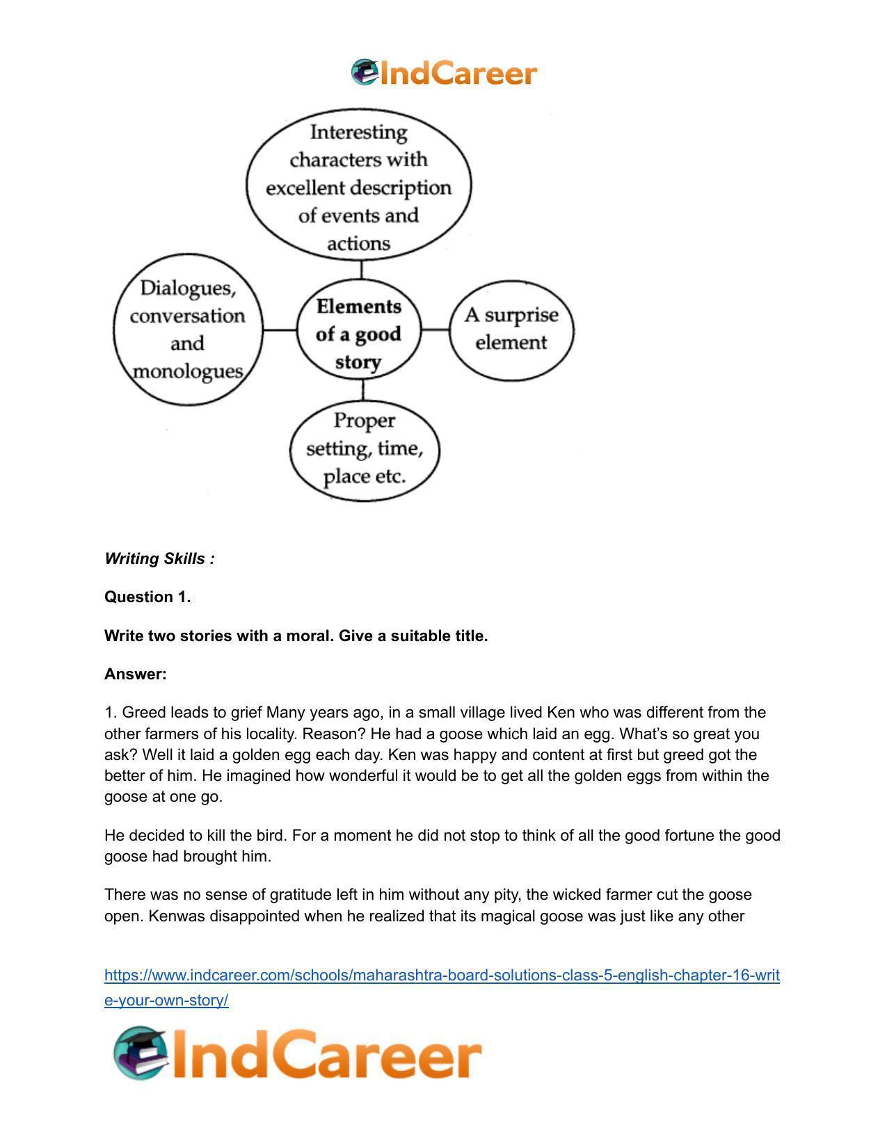 Maharashtra Board Solutions Class 5-English: Chapter 16- Write your own Story - Page 3