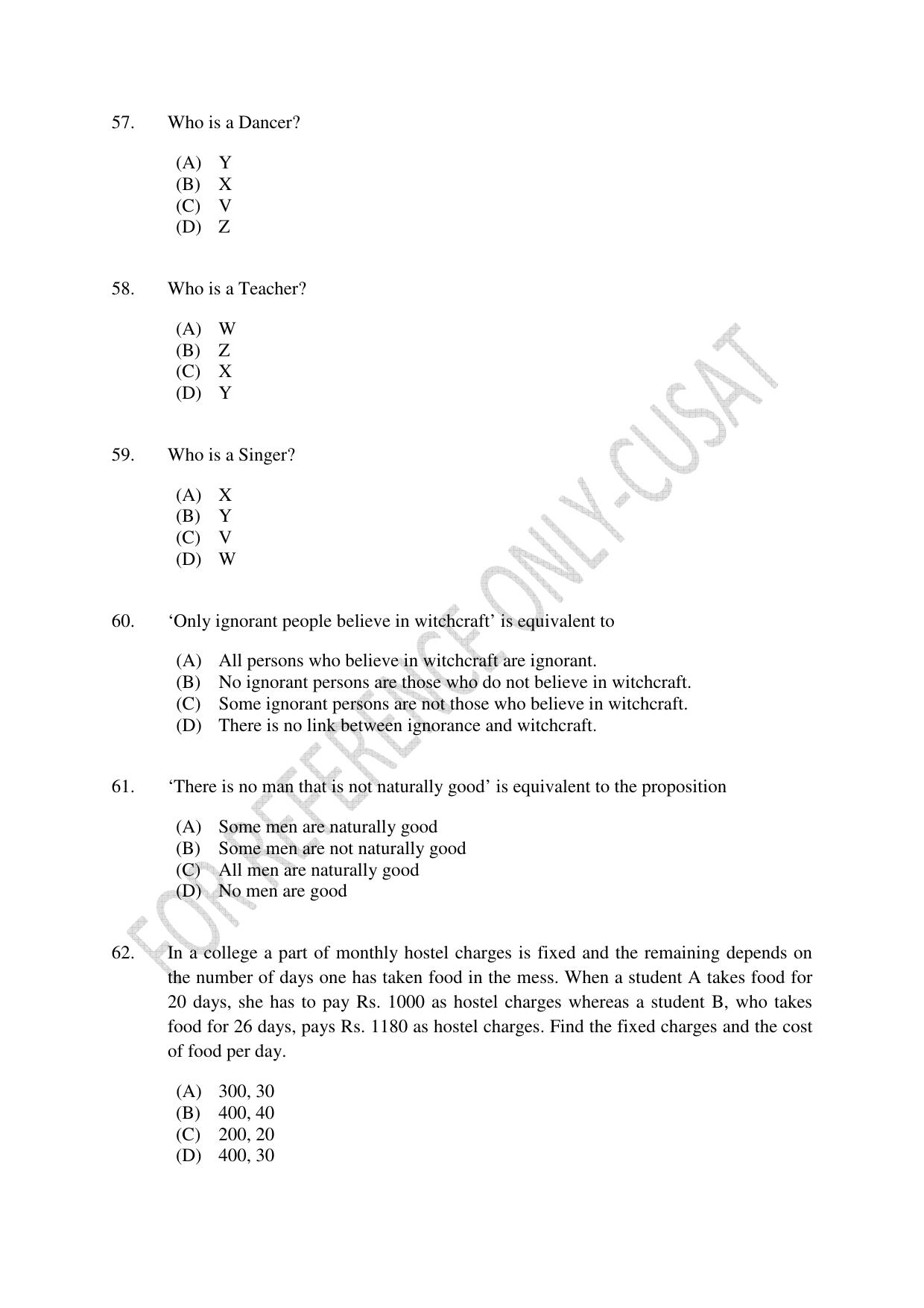 CUSAT CAT 2022 Aptitude Test for Five year BBA LLB Hons or BCom LLB Hons First Shift Question Paper - Page 12
