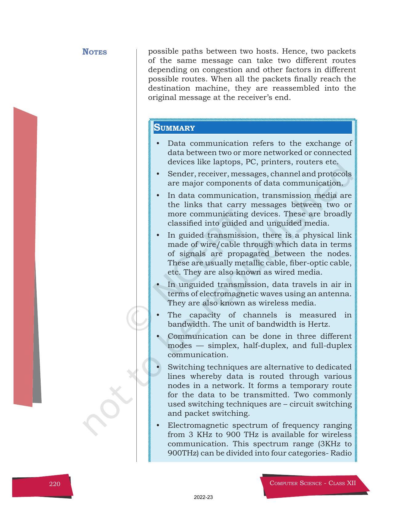 Ncert Book For Class 12 Computer Science Chapter 11 Data Communication
