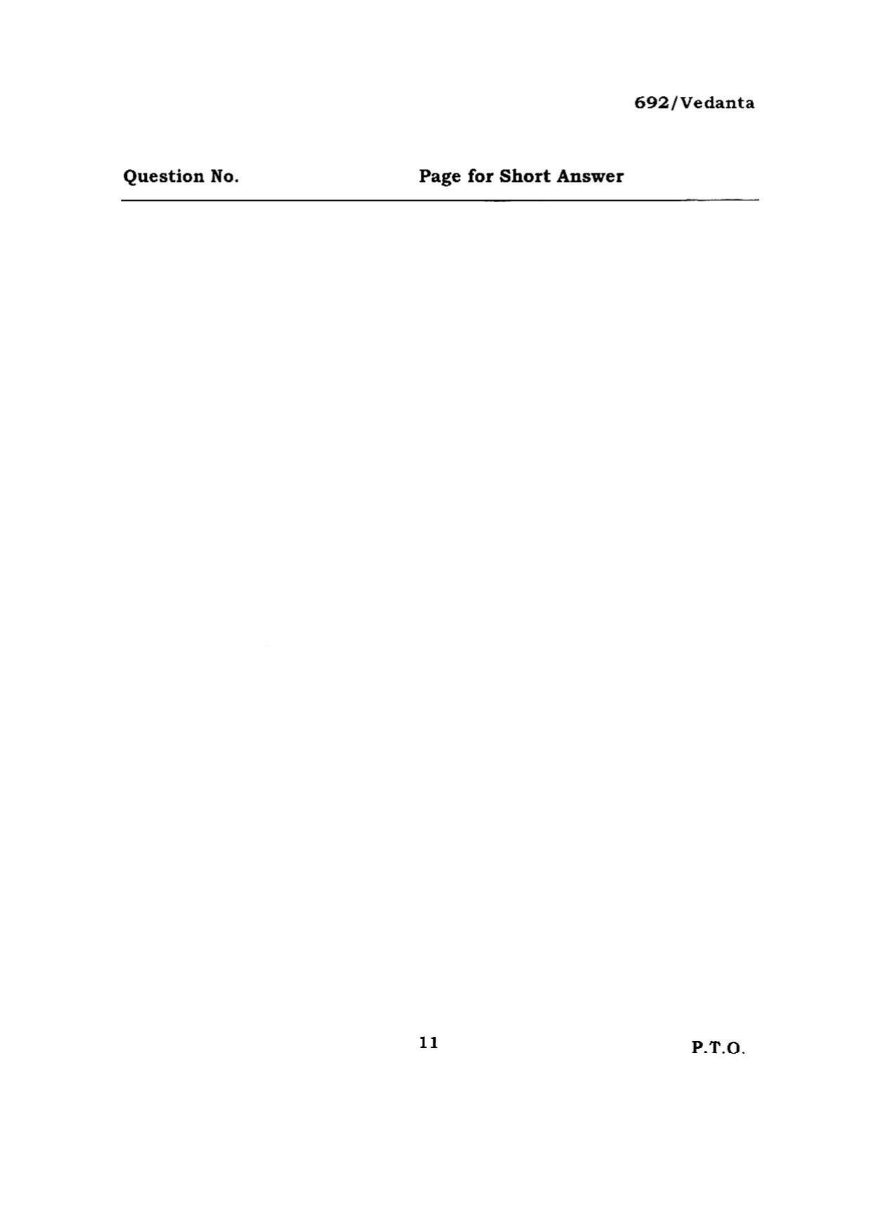 BHU RET VEDANTA 2015 Question Paper - Page 11