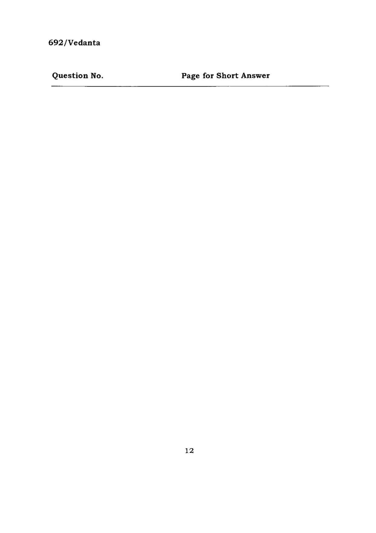 BHU RET VEDANTA 2015 Question Paper - Page 12
