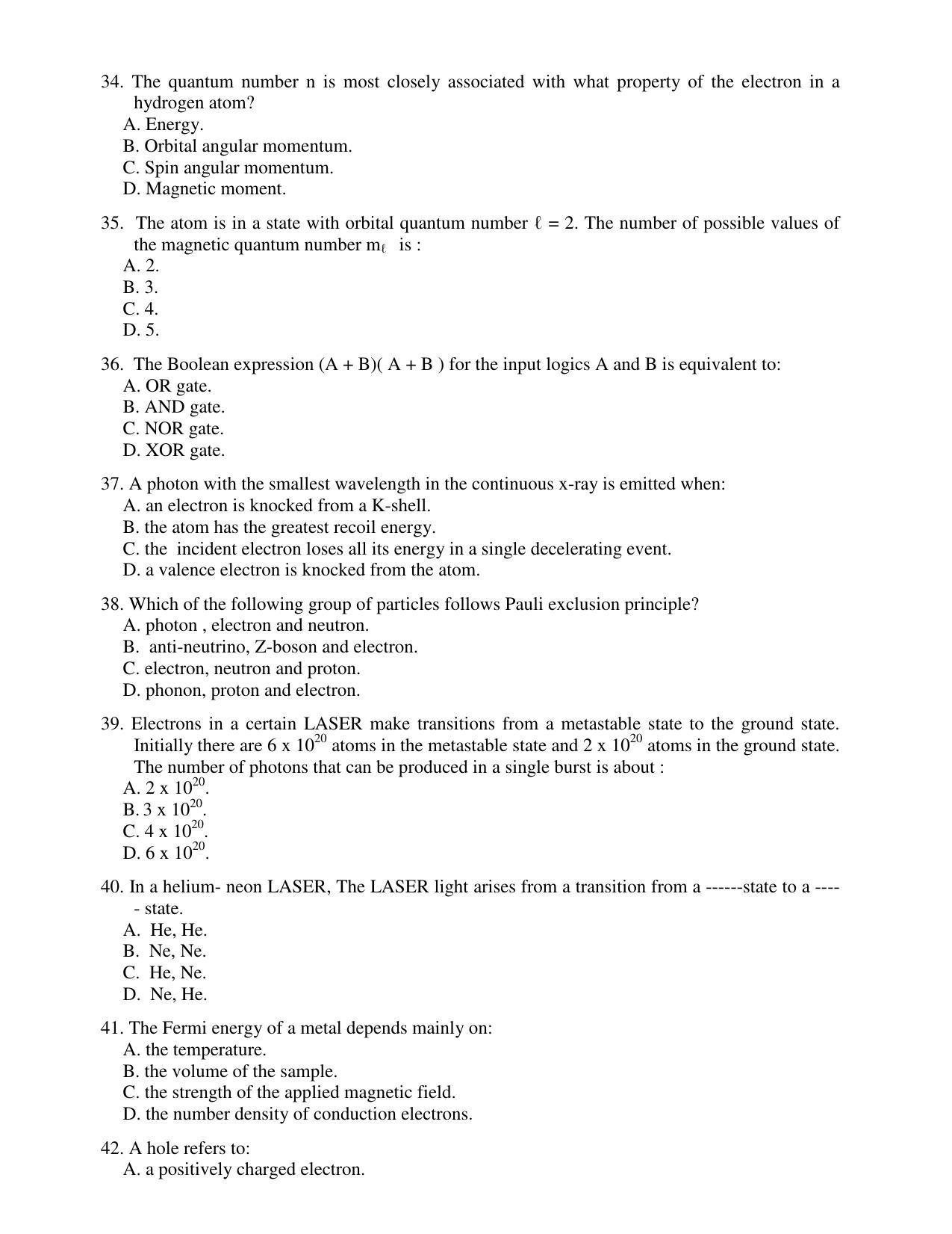 PU CET PG 2017 Question Paper - Page 5