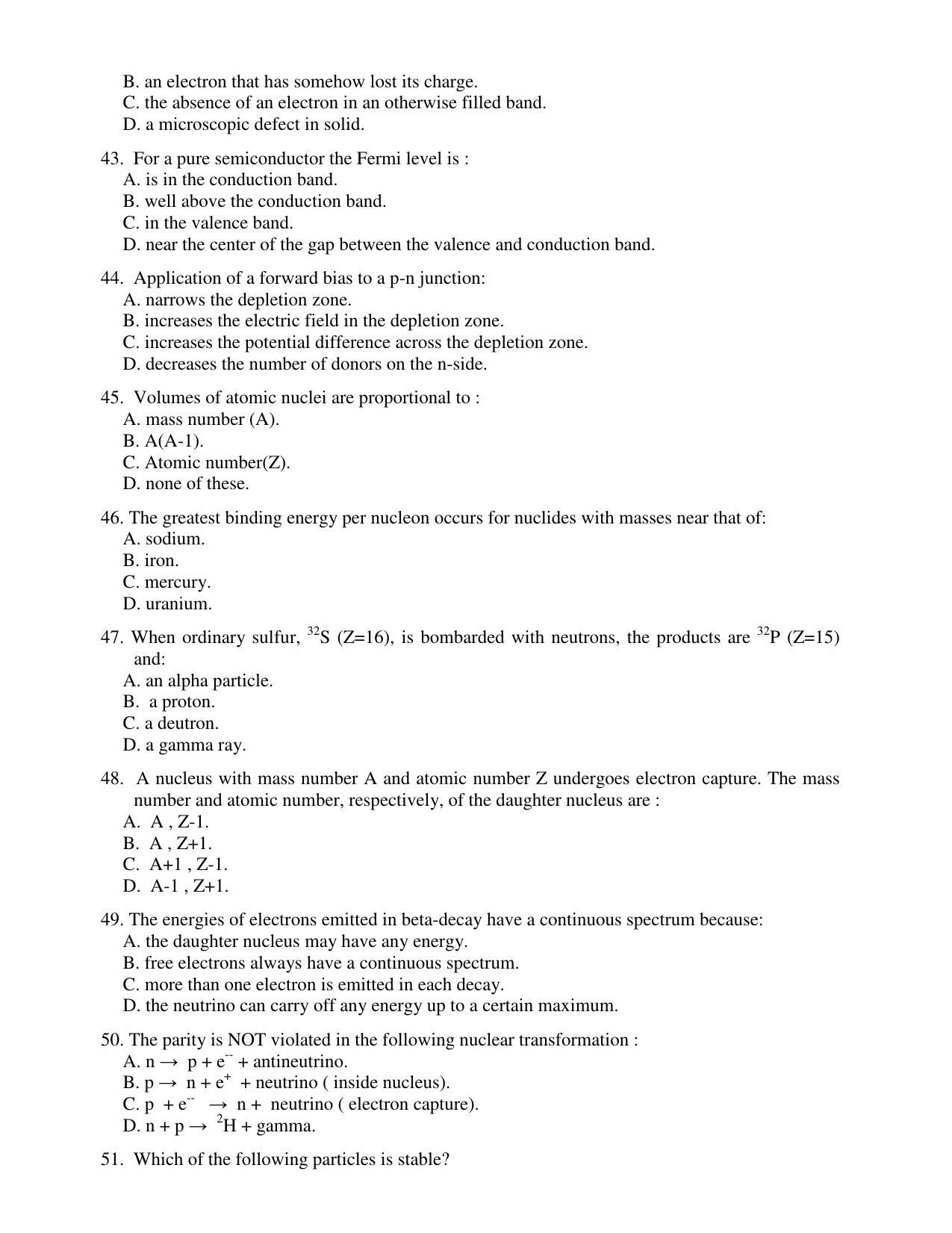 PU CET PG 2017 Question Paper - Page 6