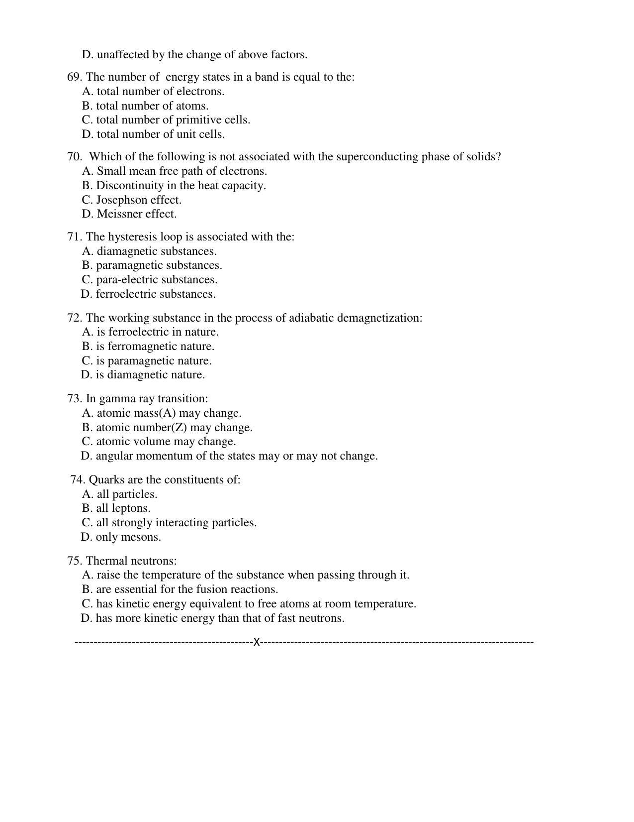 PU CET PG 2017 Question Paper - Page 9