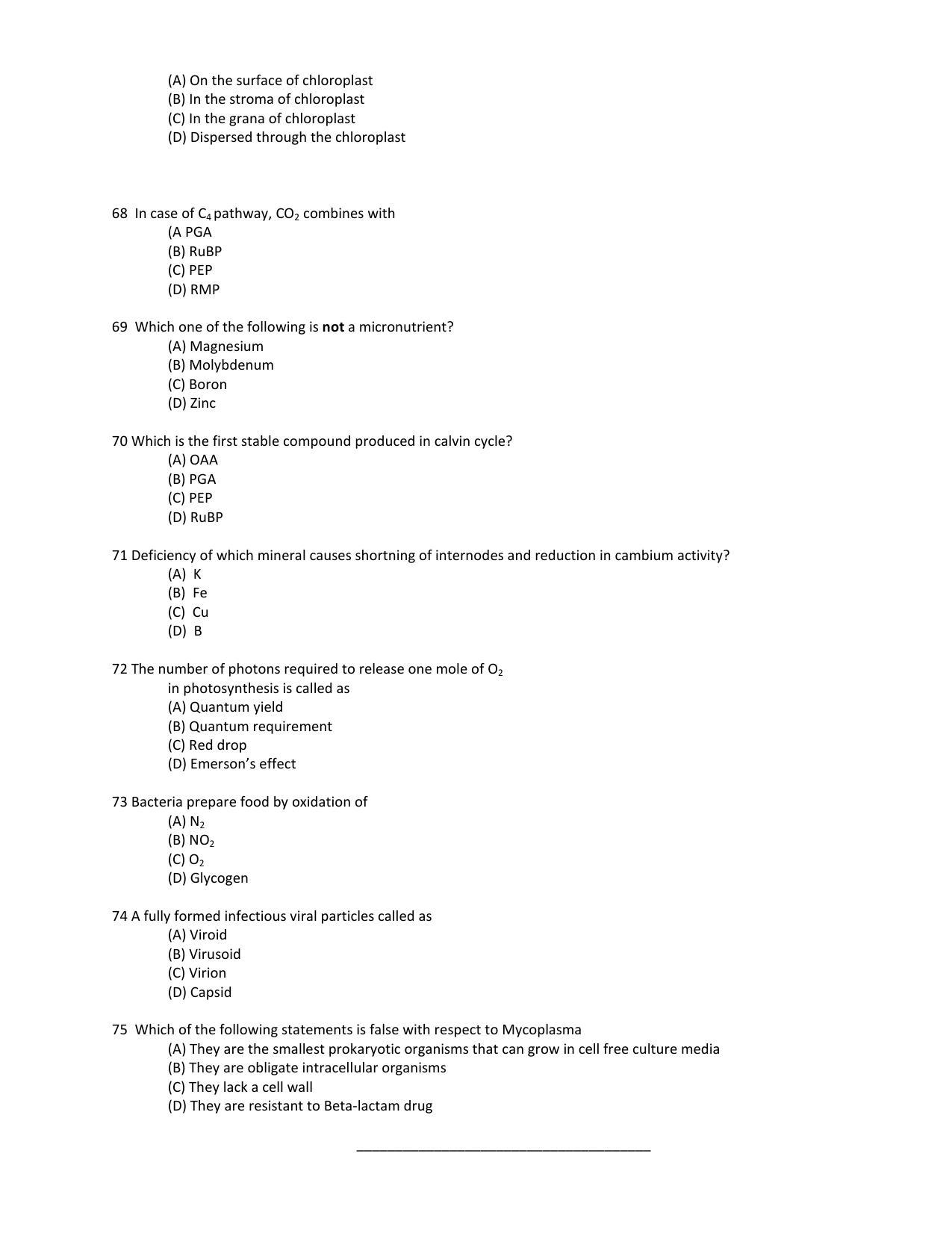 PU CET PG 2017 Question Paper - Page 17
