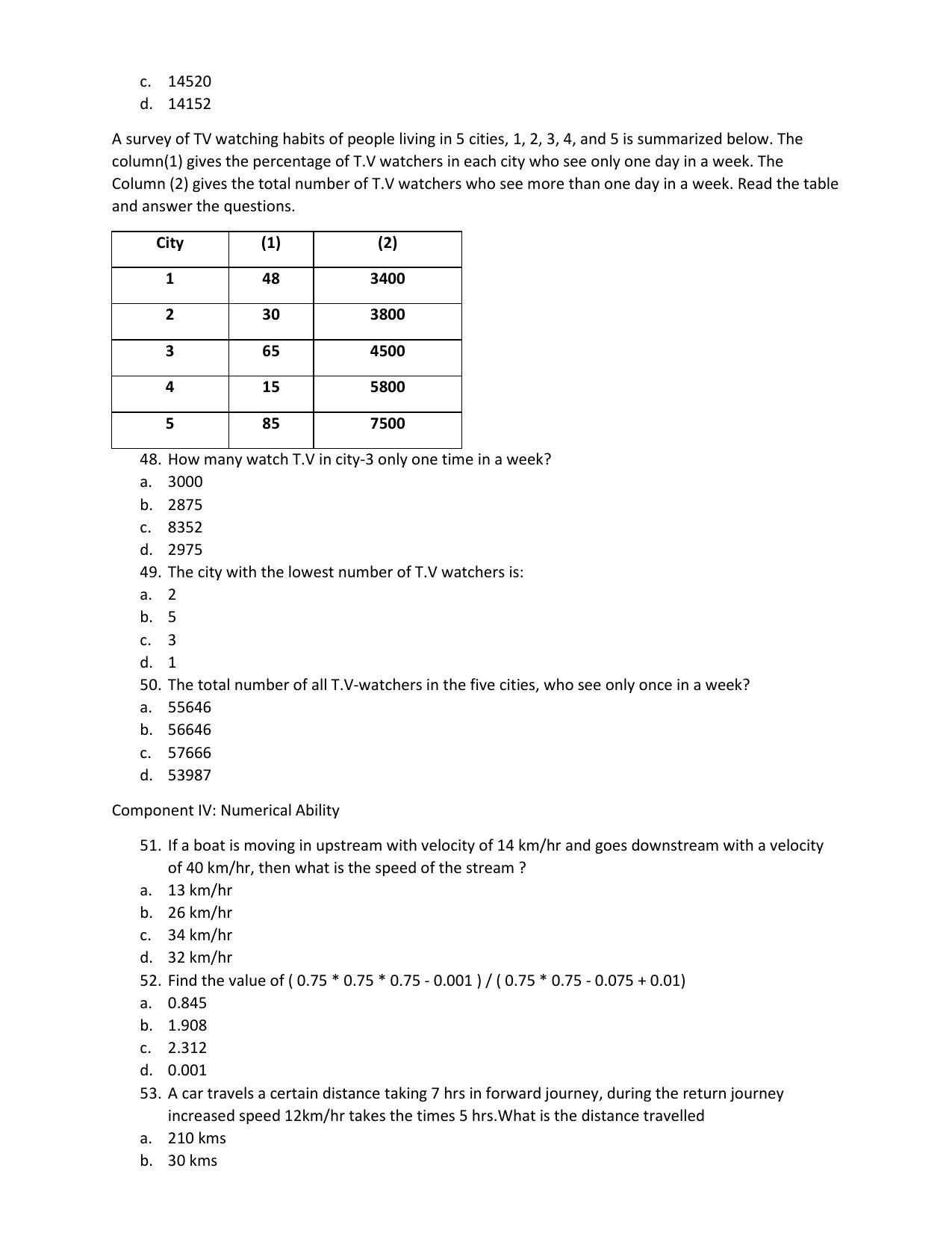 PU CET PG 2017 Question Paper - Page 24