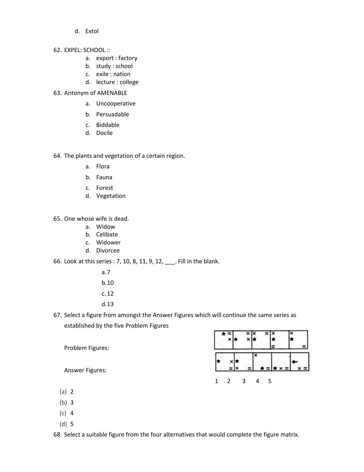 PU CET PG 2017 Question Paper - Page 26