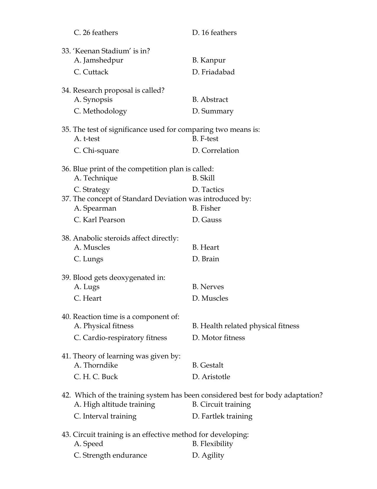PU CET PG 2017 Question Paper - Page 34