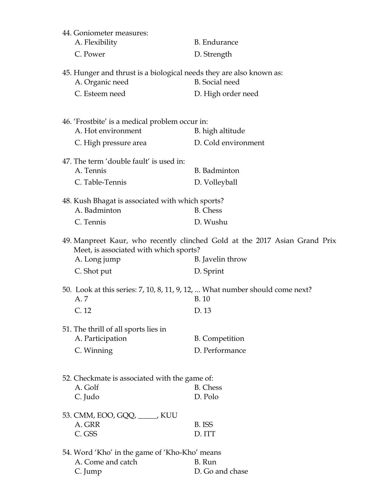 PU CET PG 2017 Question Paper - Page 35