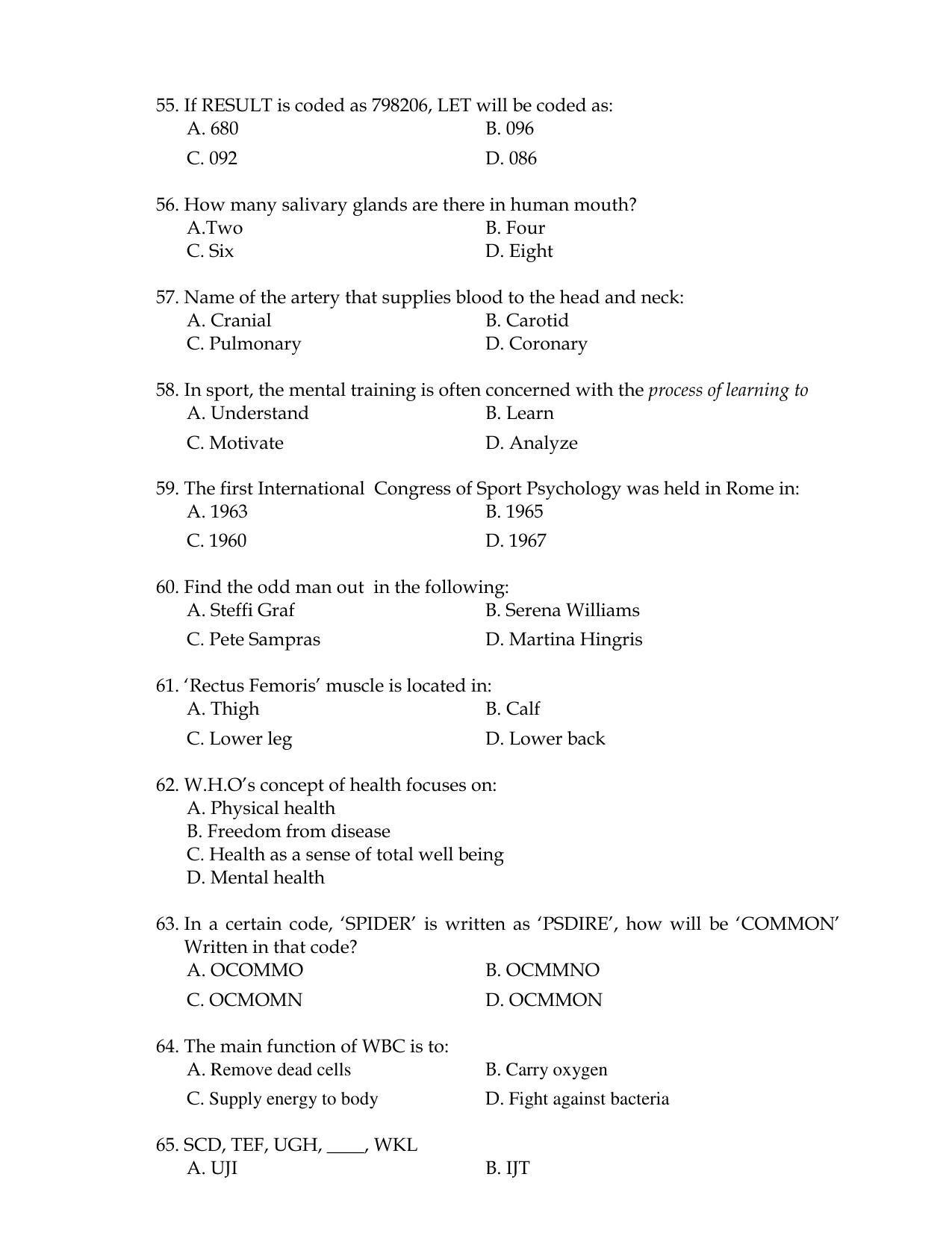 PU CET PG 2017 Question Paper - Page 36
