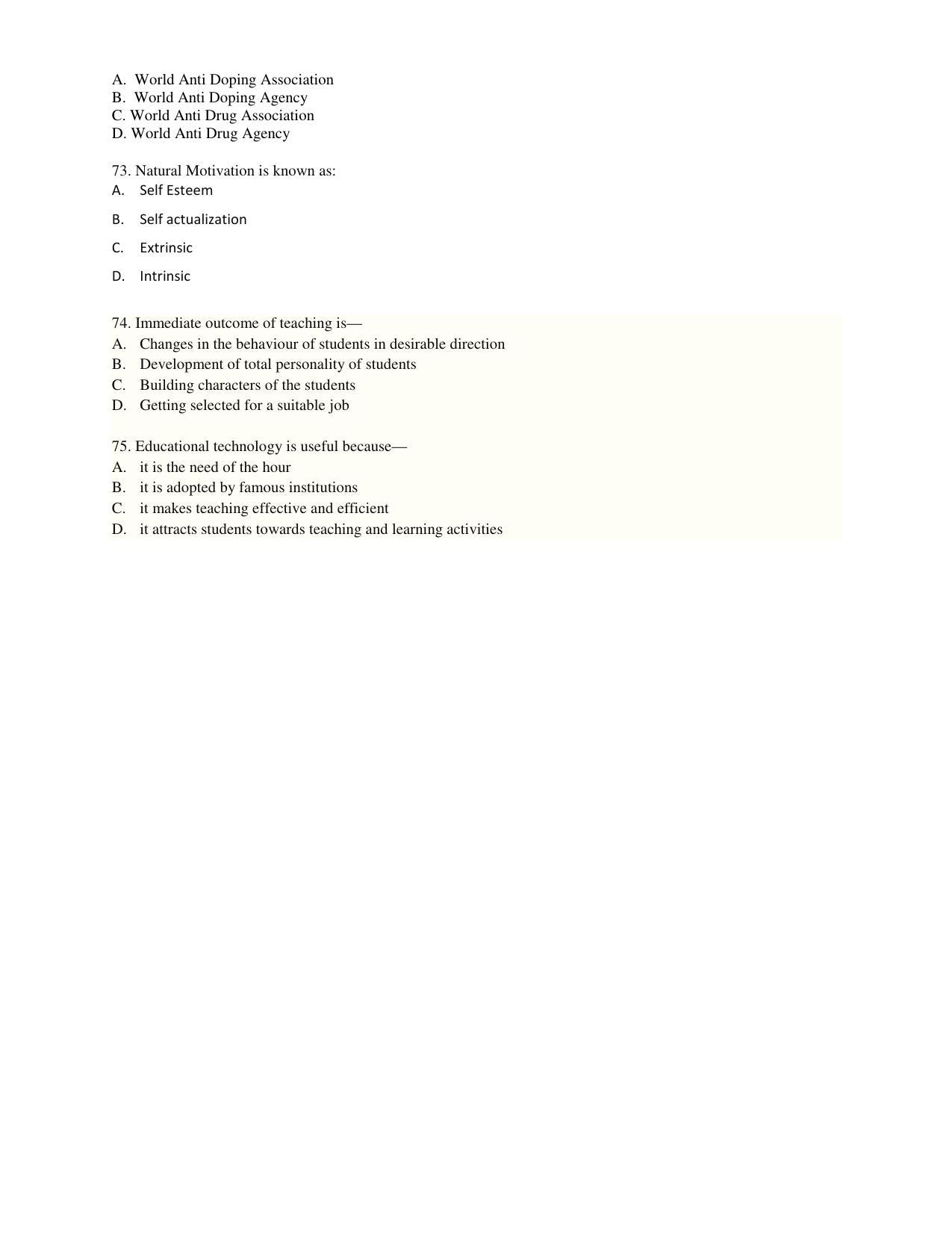 PU CET PG 2017 Question Paper - Page 46