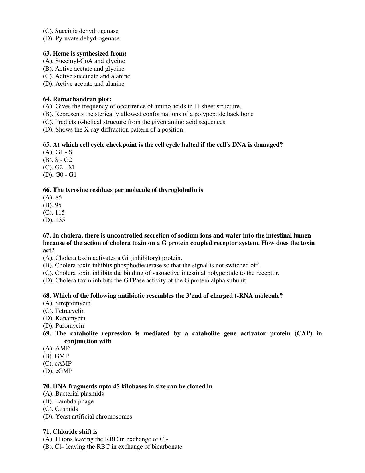 PU CET PG 2017 Question Paper - Page 54