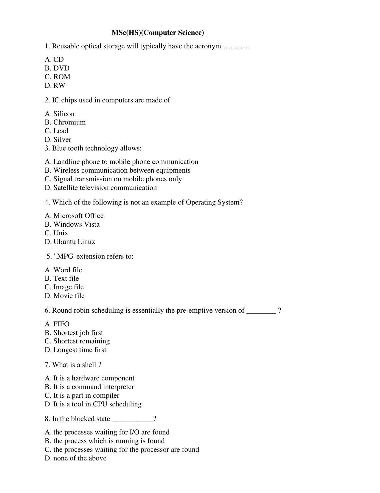 PU CET PG 2017 Question Paper - Page 56