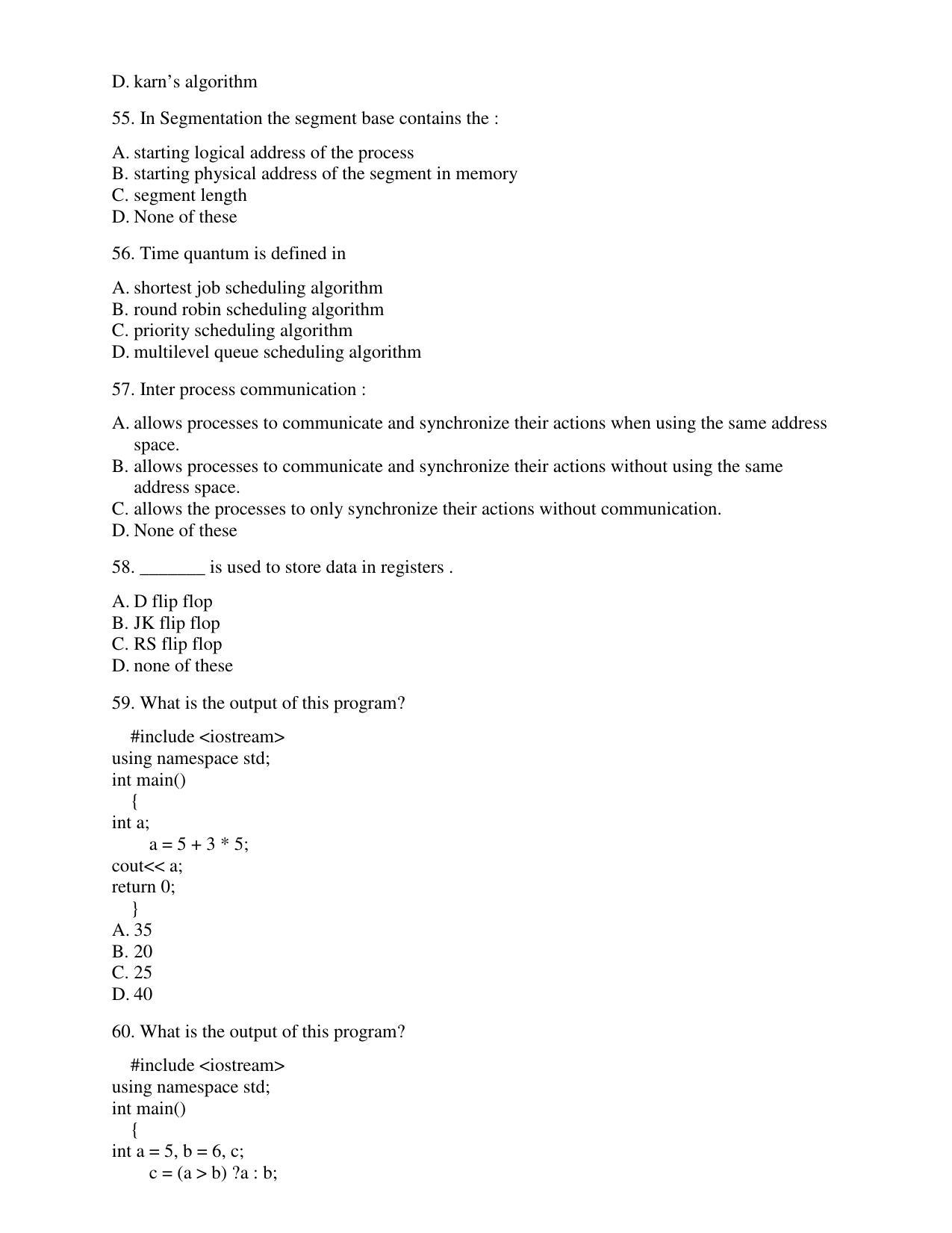 PU CET PG 2017 Question Paper - Page 63