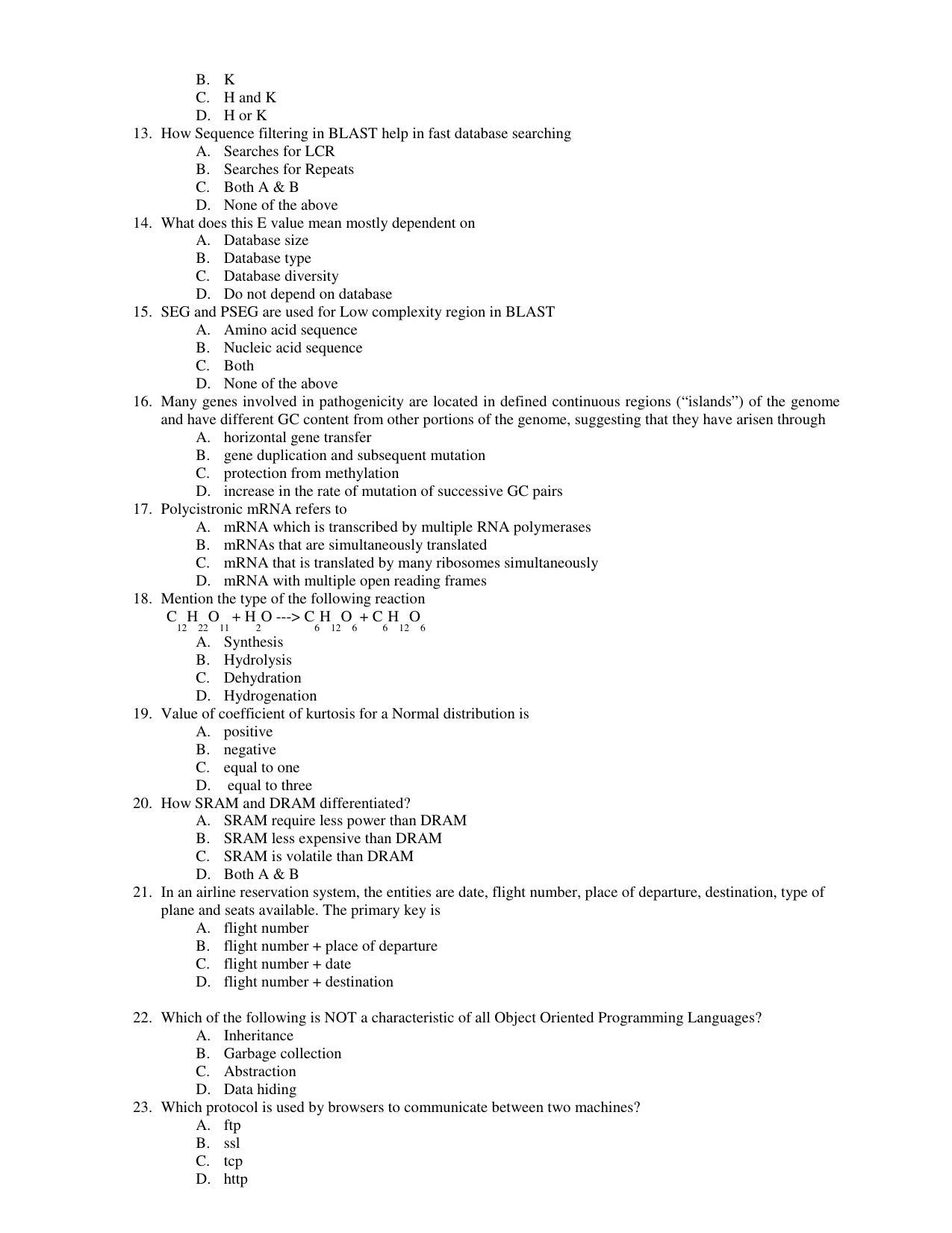 PU CET PG 2017 Question Paper - Page 67