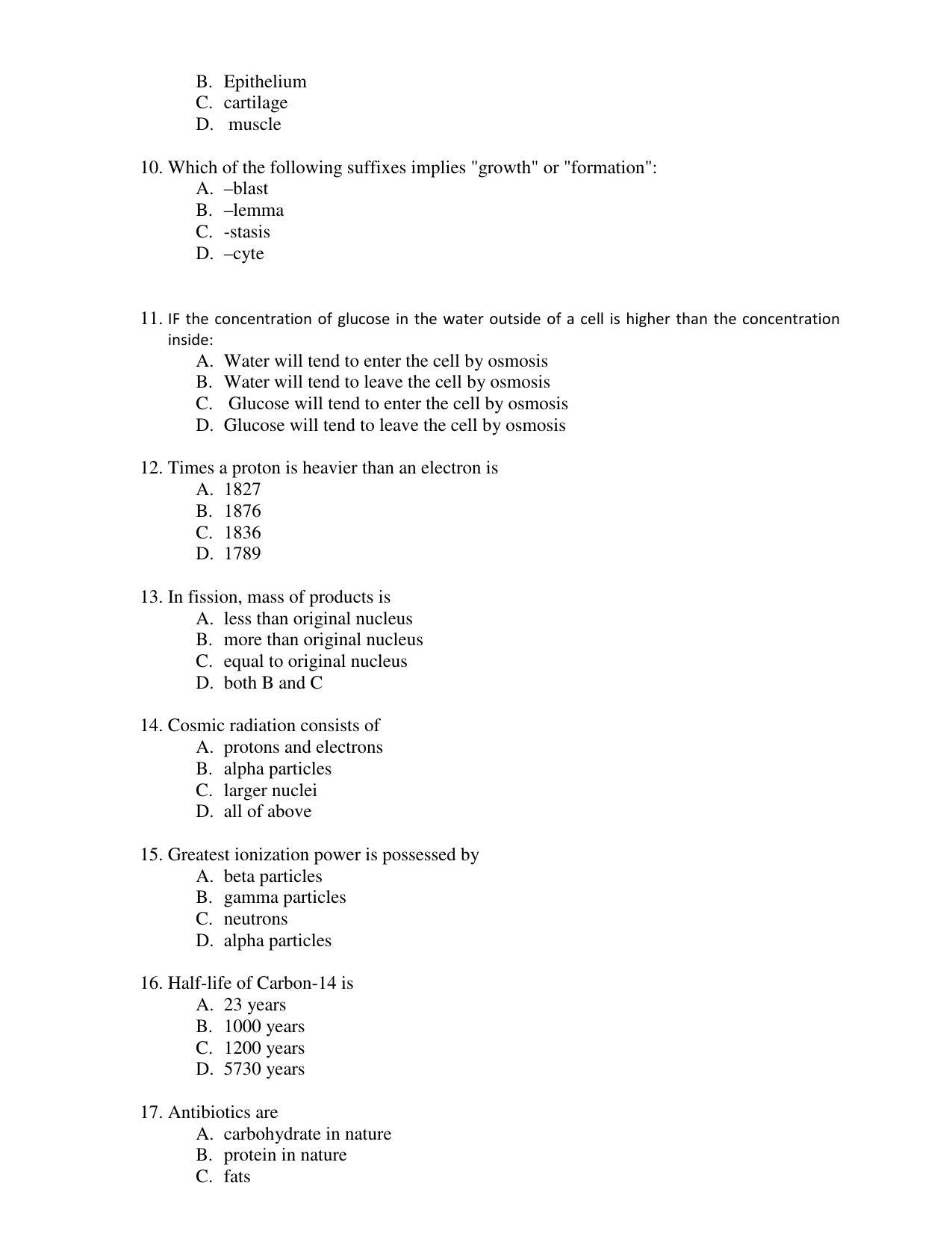 PU CET PG 2017 Question Paper - Page 83
