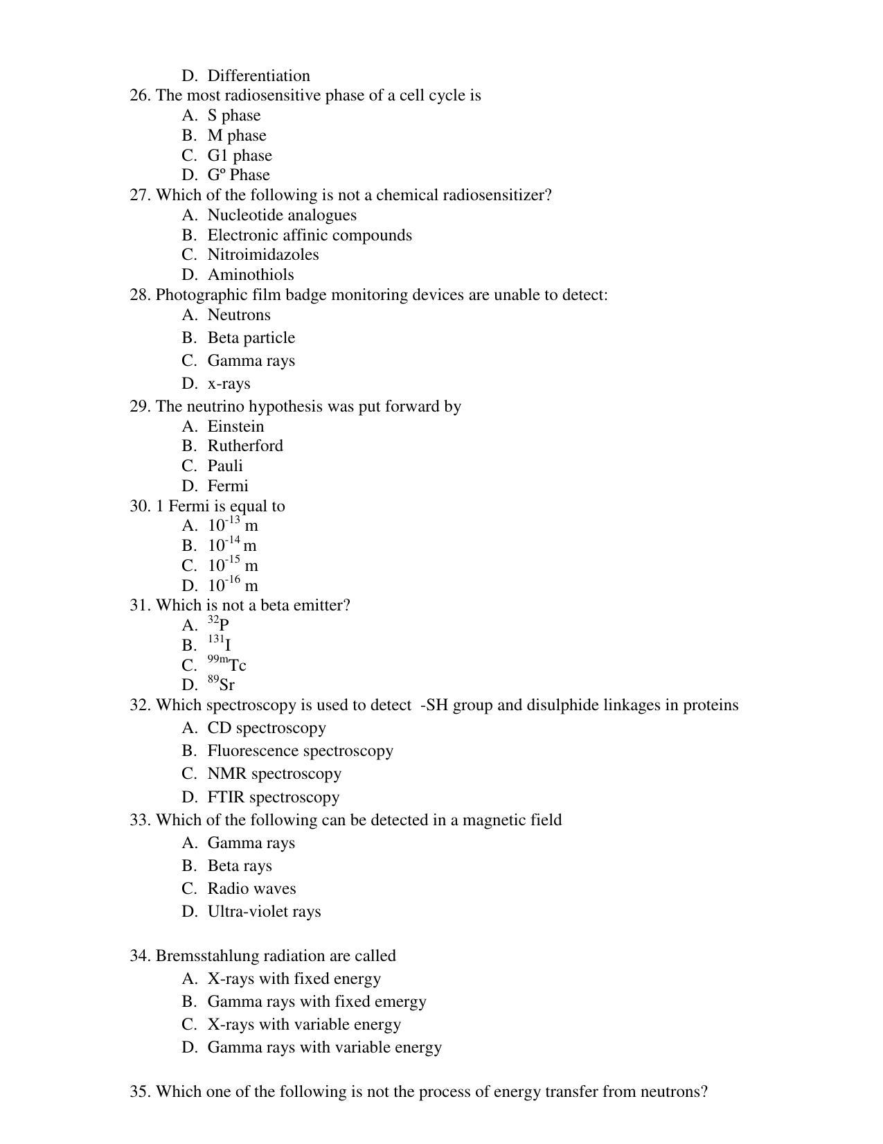 PU CET PG 2017 Question Paper - Page 85