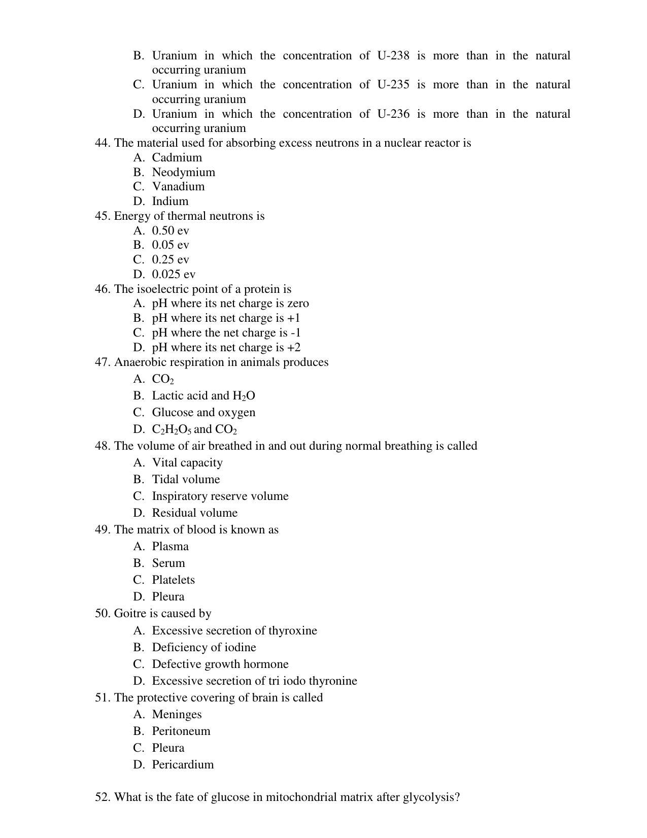 PU CET PG 2017 Question Paper - Page 87
