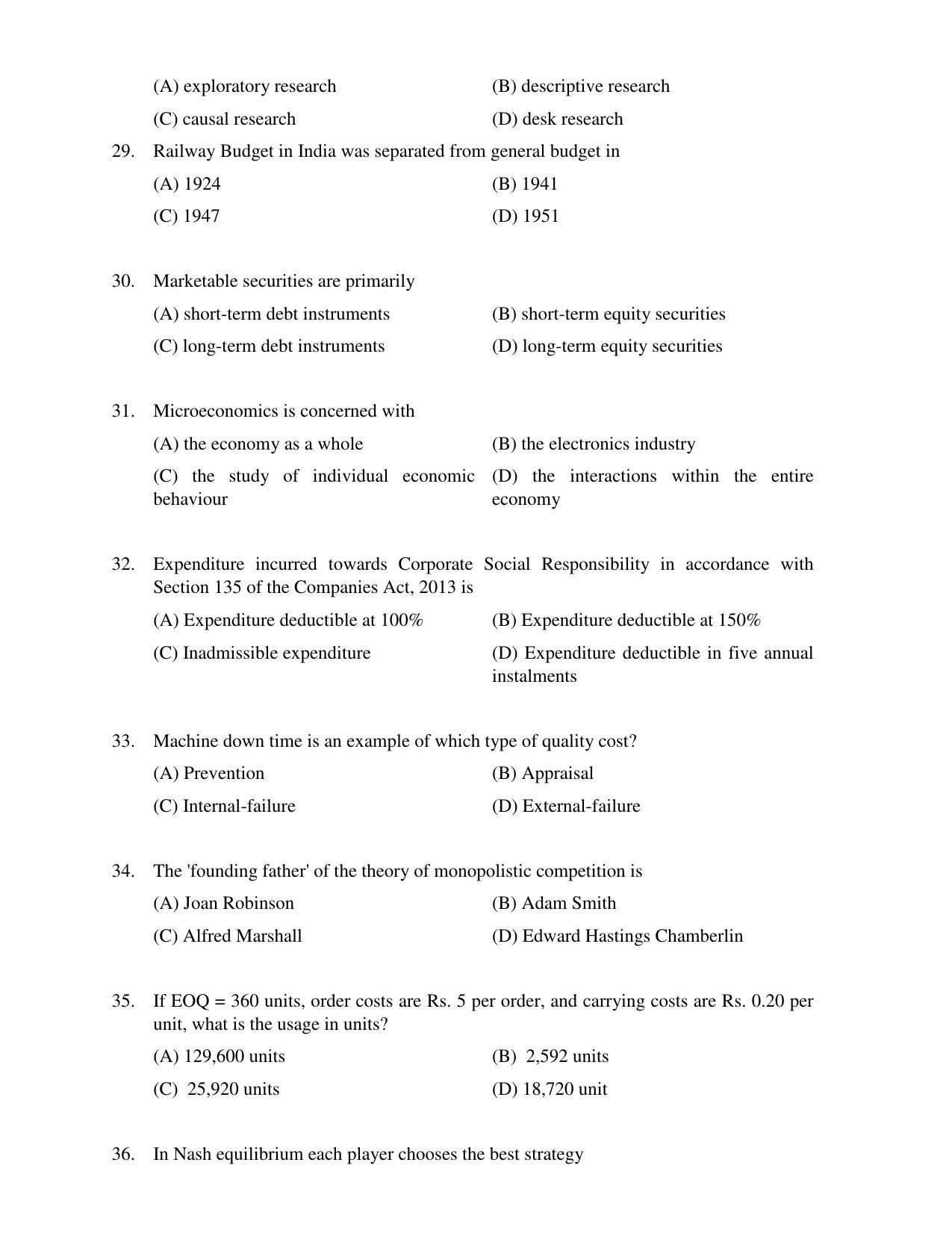 PU CET PG 2017 Question Paper - Page 95
