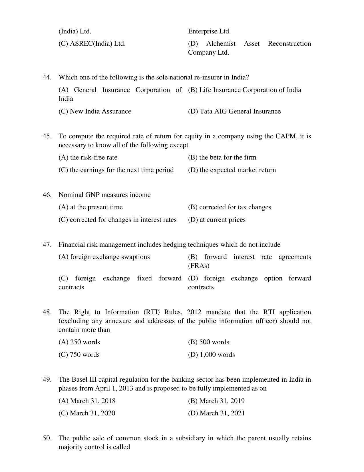 PU CET PG 2017 Question Paper - Page 97