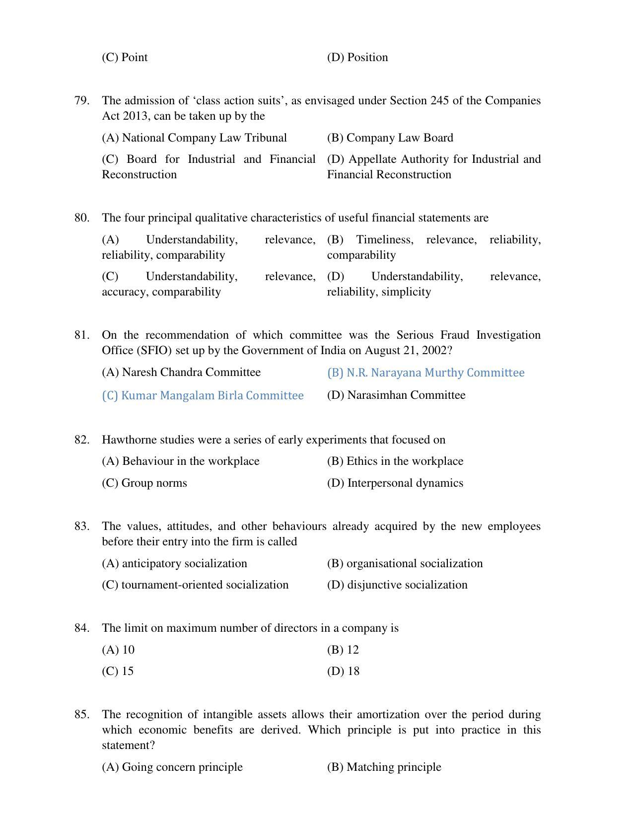 PU CET PG 2017 Question Paper - Page 102