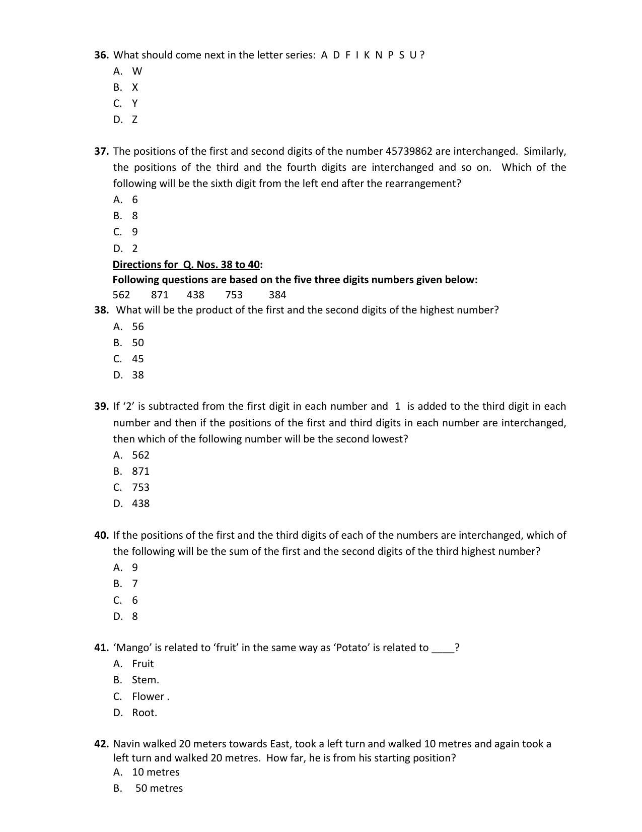 PU CET PG 2017 Question Paper - Page 109