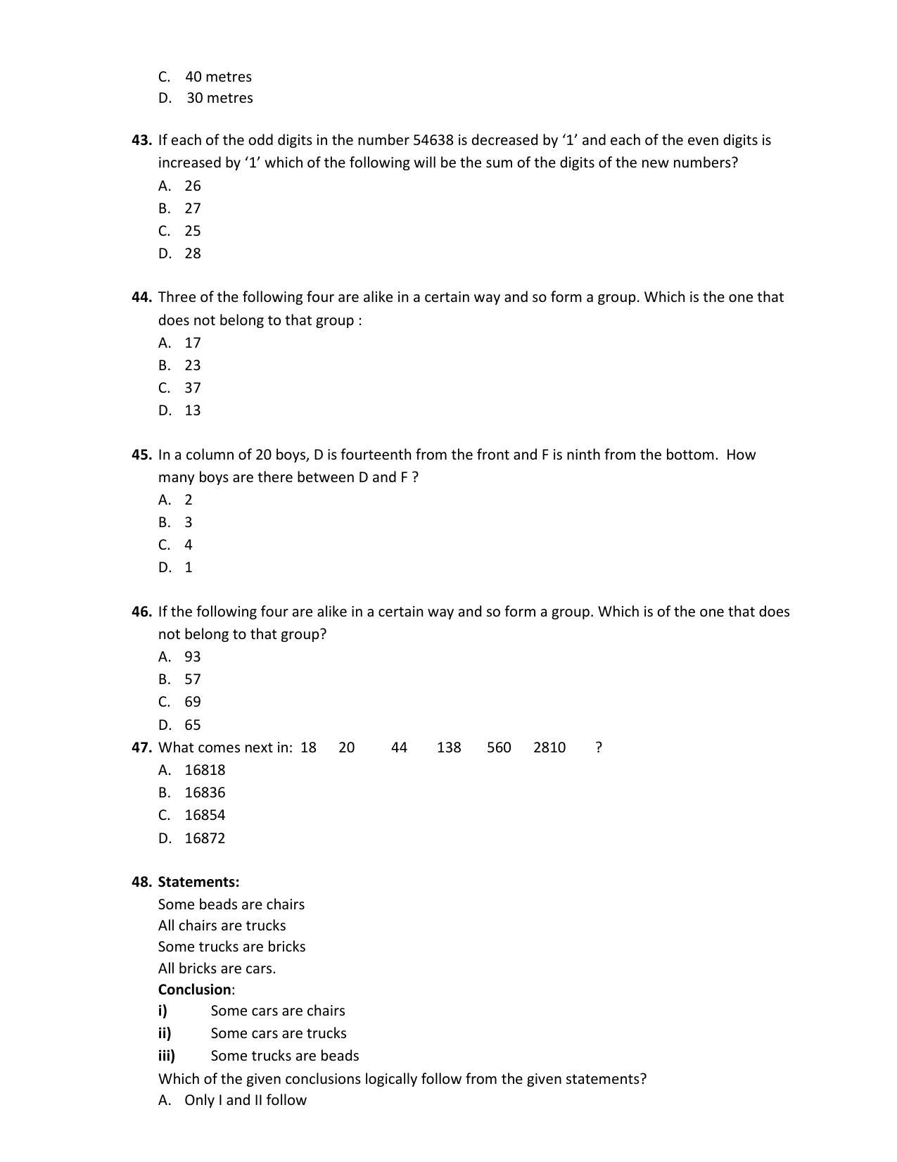 PU CET PG 2017 Question Paper - Page 110