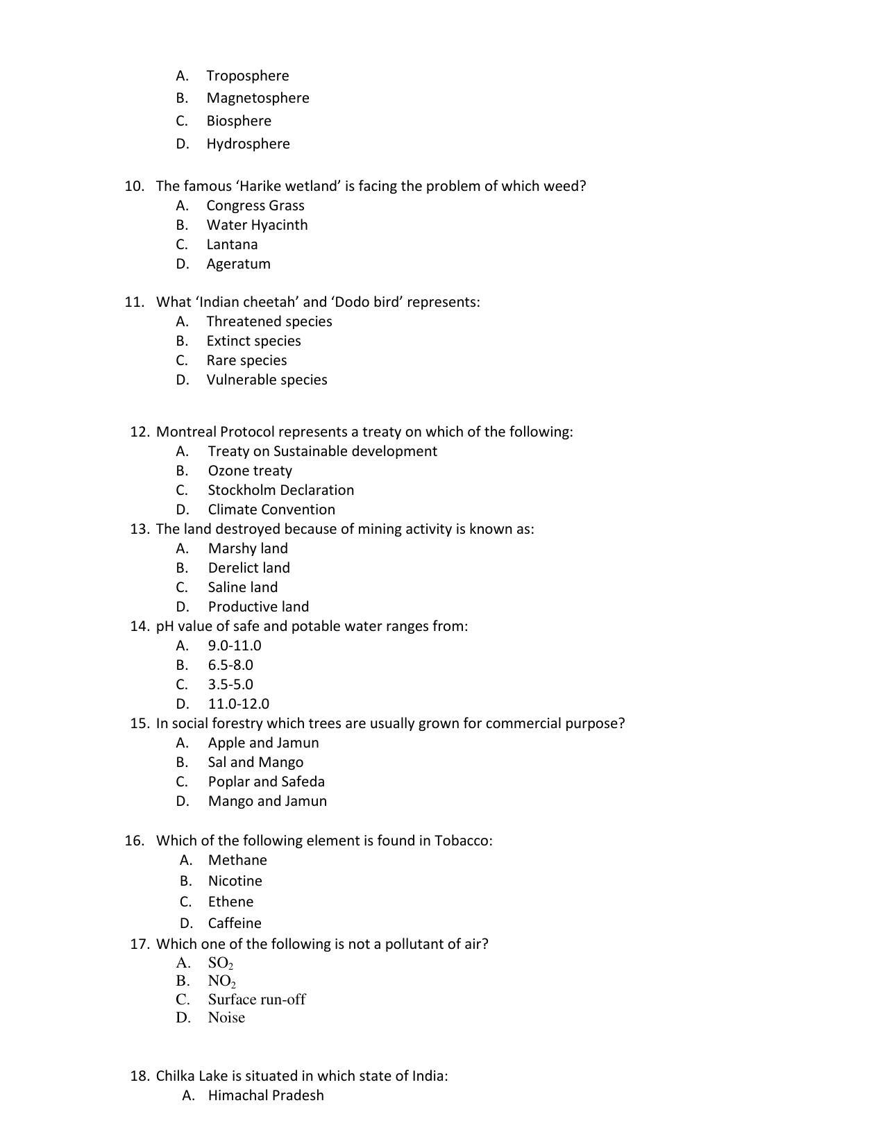 PU CET PG 2017 Question Paper - Page 129
