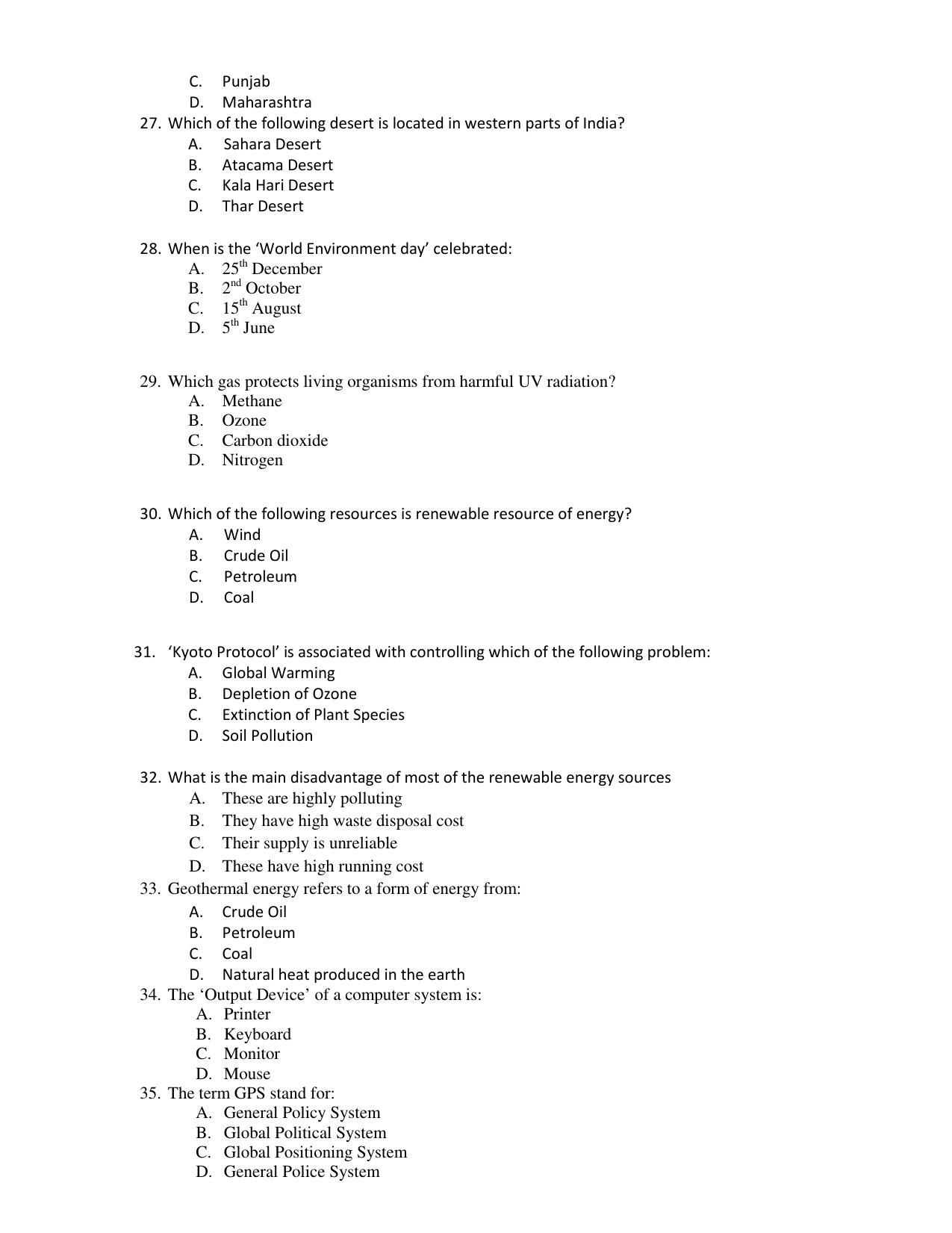 PU CET PG 2017 Question Paper - Page 131