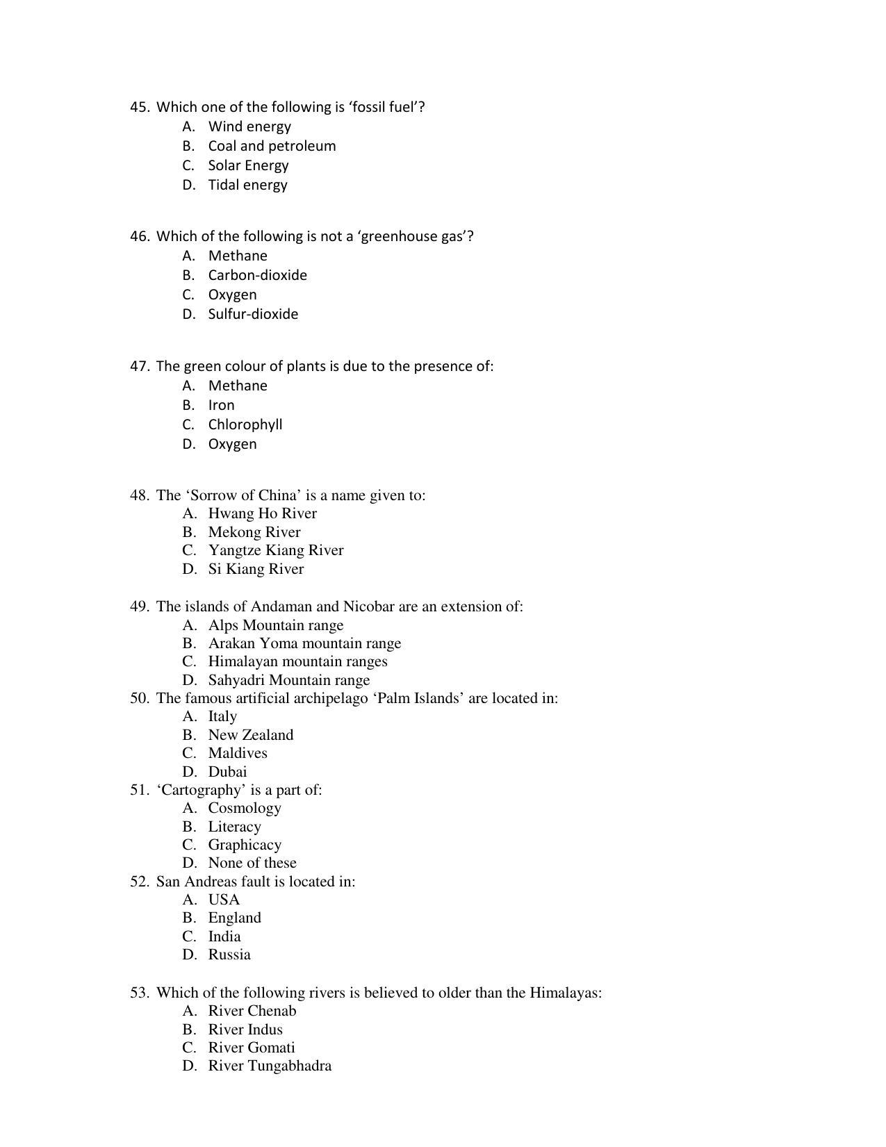 PU CET PG 2017 Question Paper - Page 133