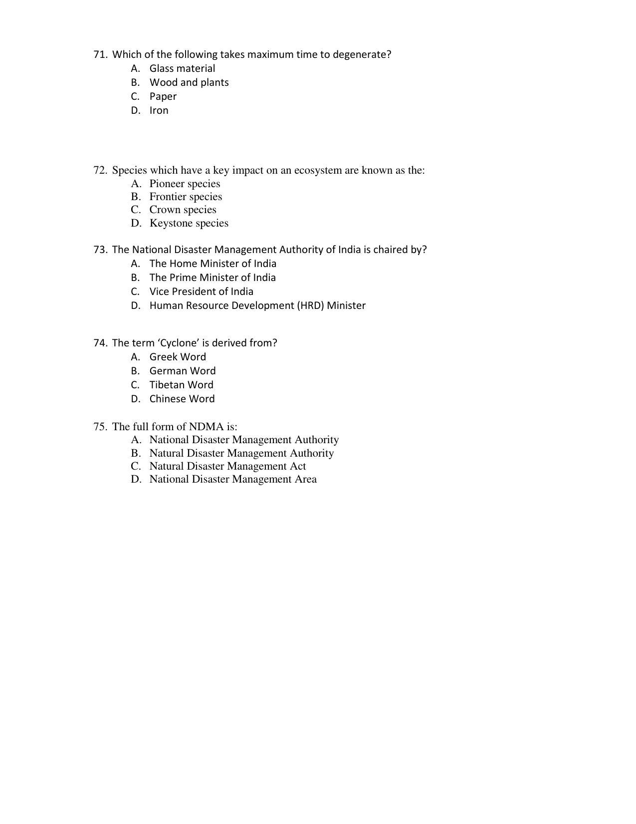 PU CET PG 2017 Question Paper - Page 136