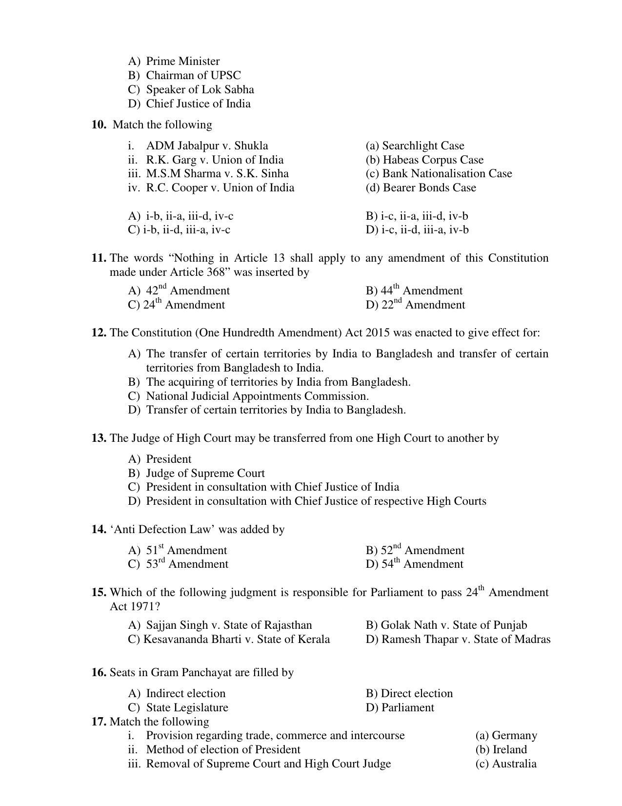 PU CET PG 2017 Question Paper - Page 138