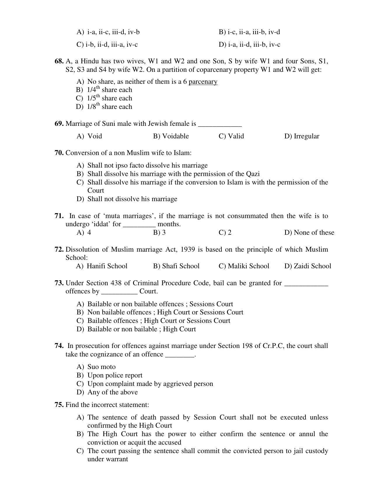PU CET PG 2017 Question Paper - Page 146