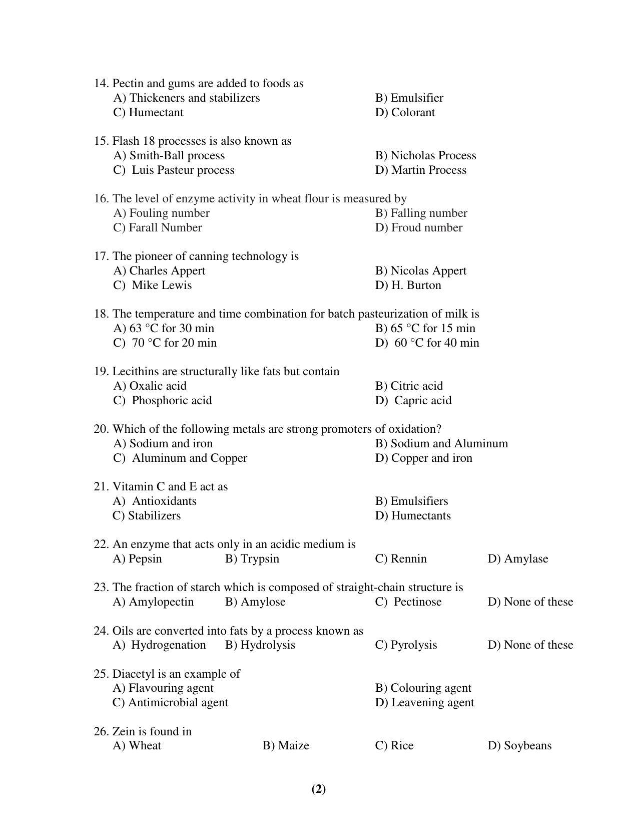 PU CET PG 2017 Question Paper - Page 166