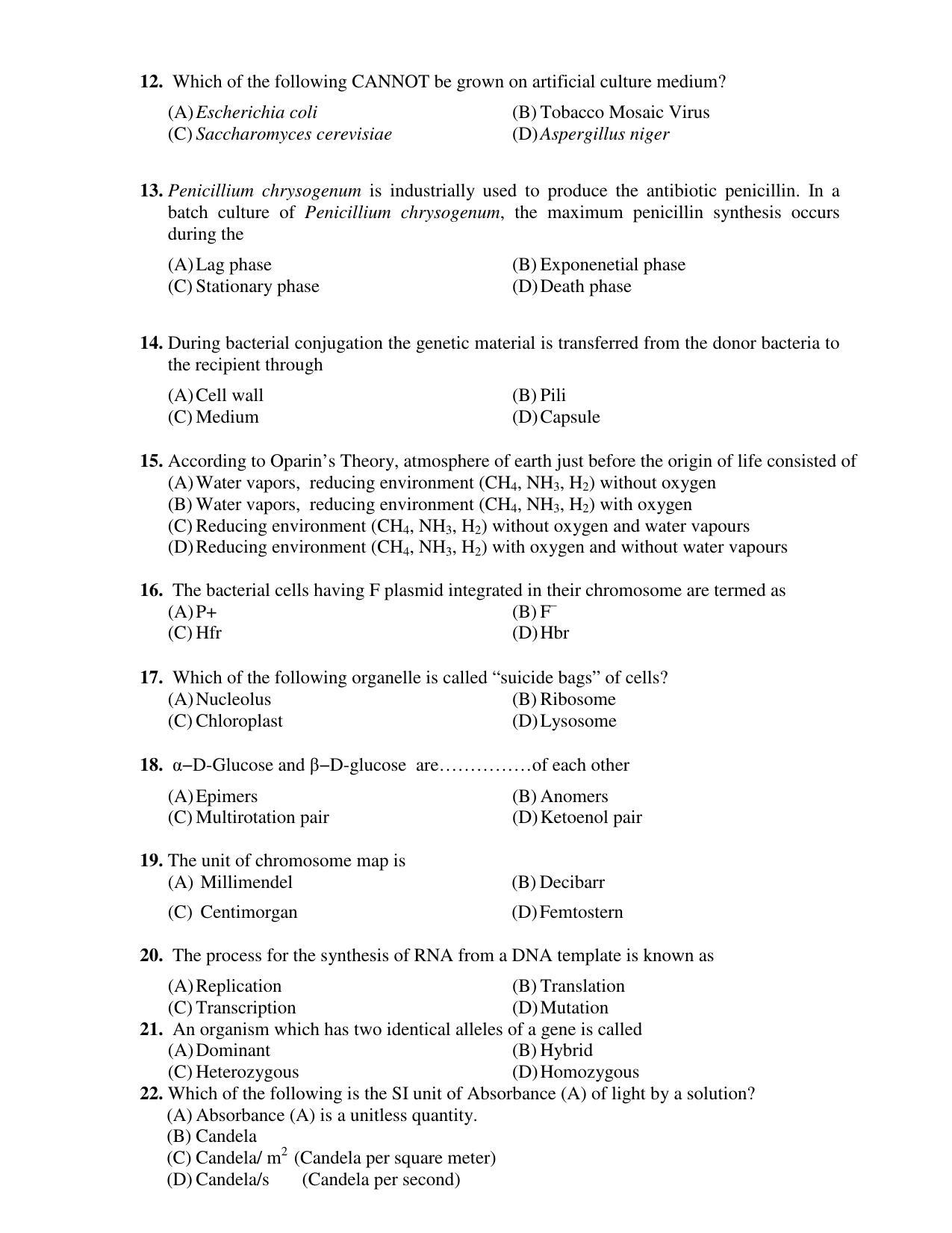 PU CET PG 2017 Question Paper - Page 216