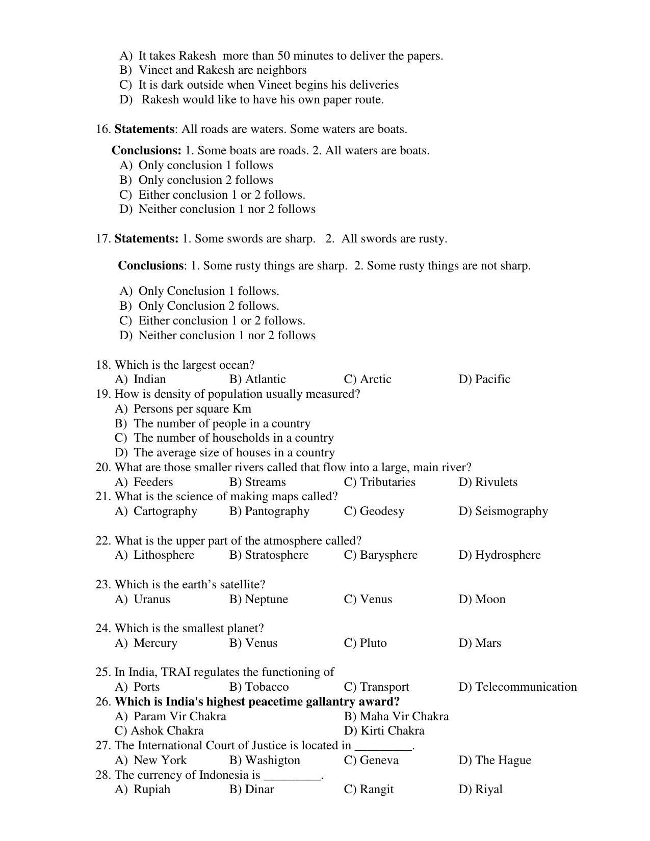 PU CET PG 2017 Question Paper - Page 223