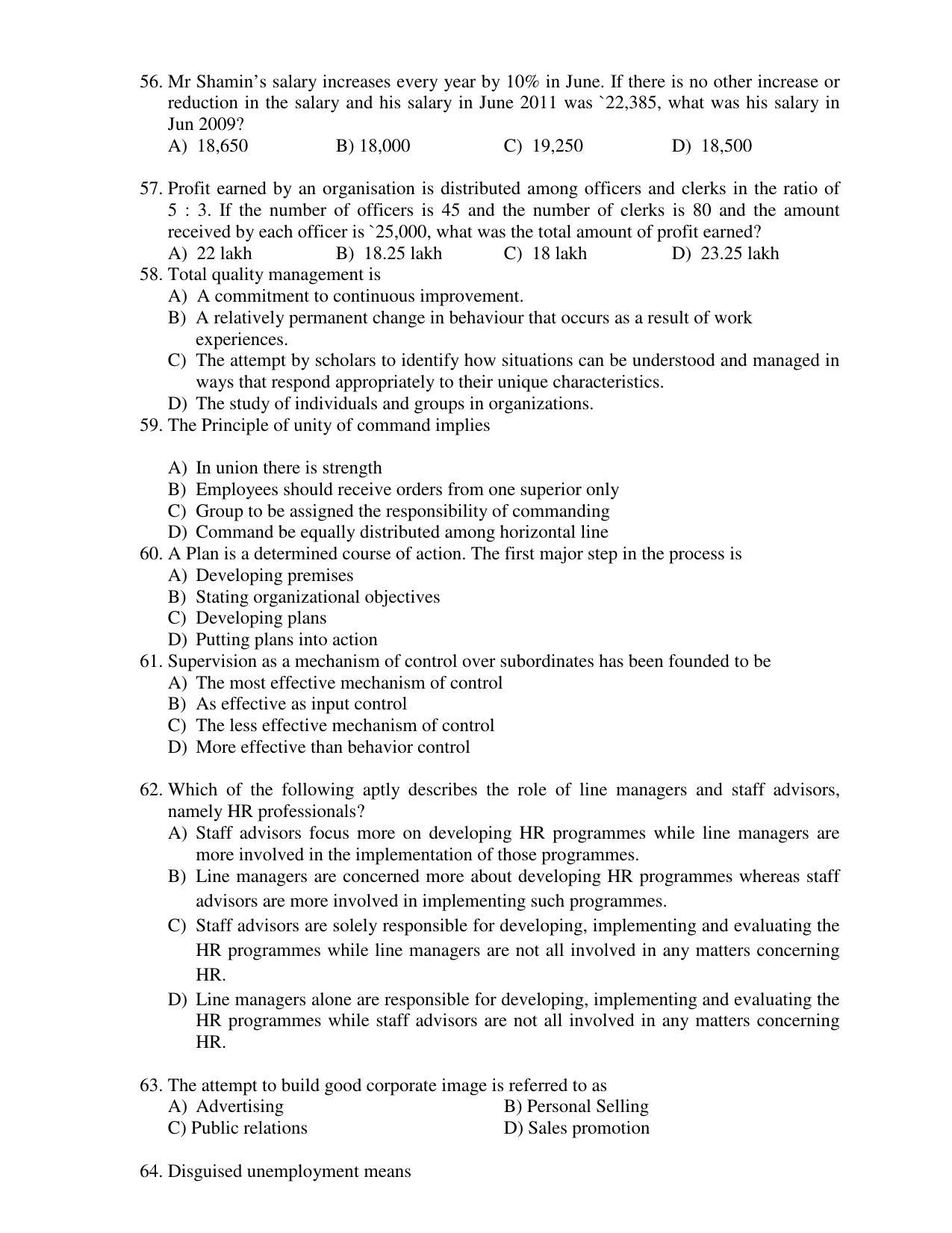 PU CET PG 2017 Question Paper - Page 226