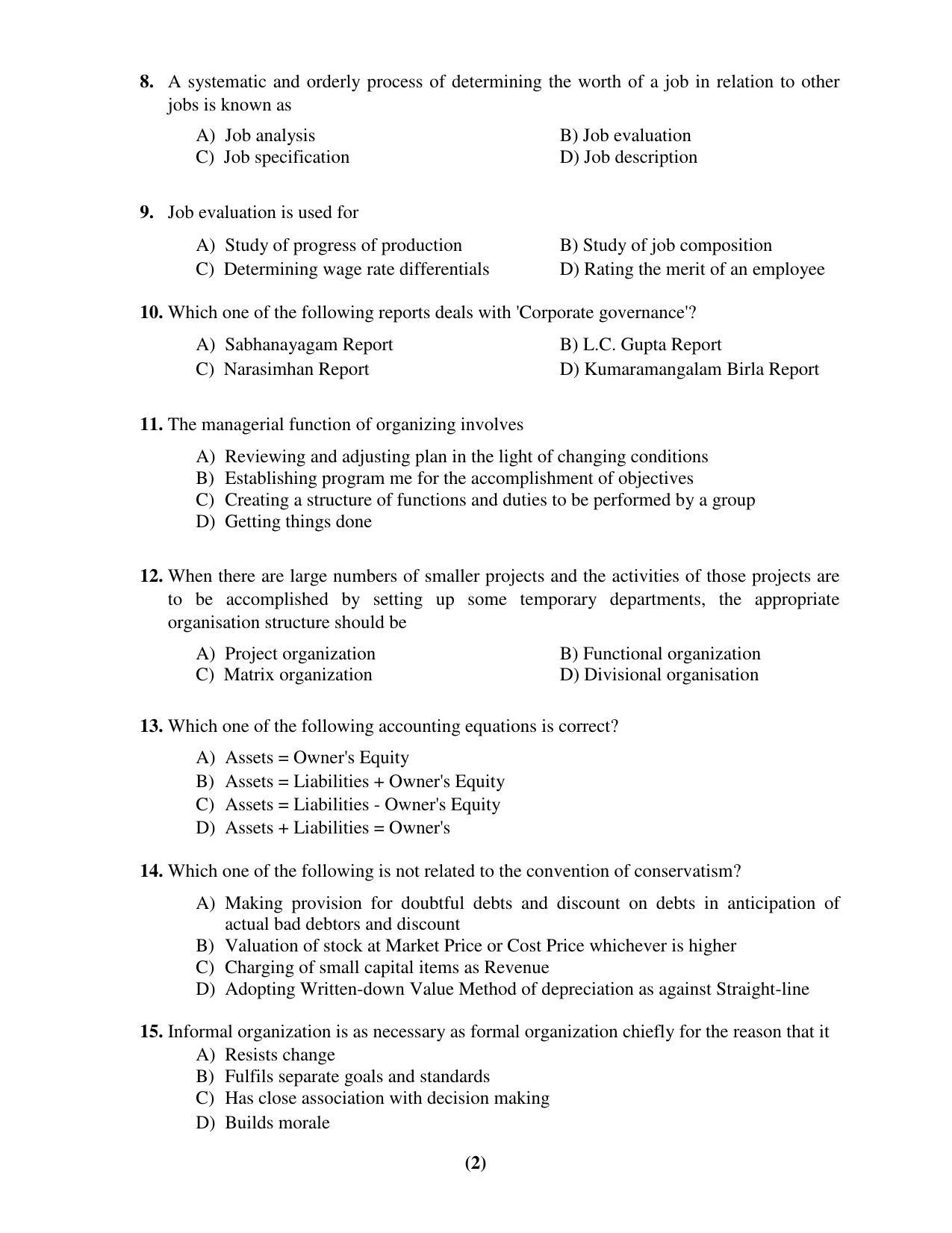 PU CET PG 2017 Question Paper - Page 230