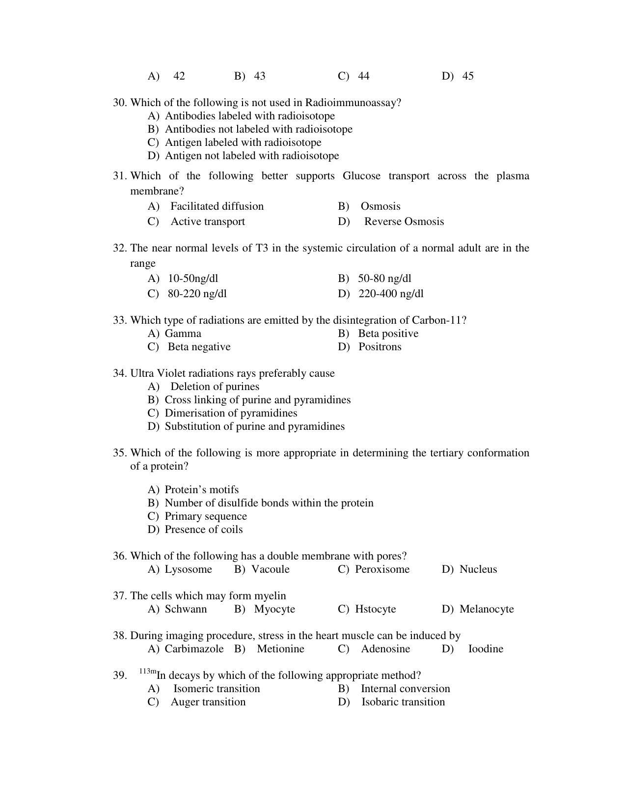 PU CET PG 2017 Question Paper - Page 239