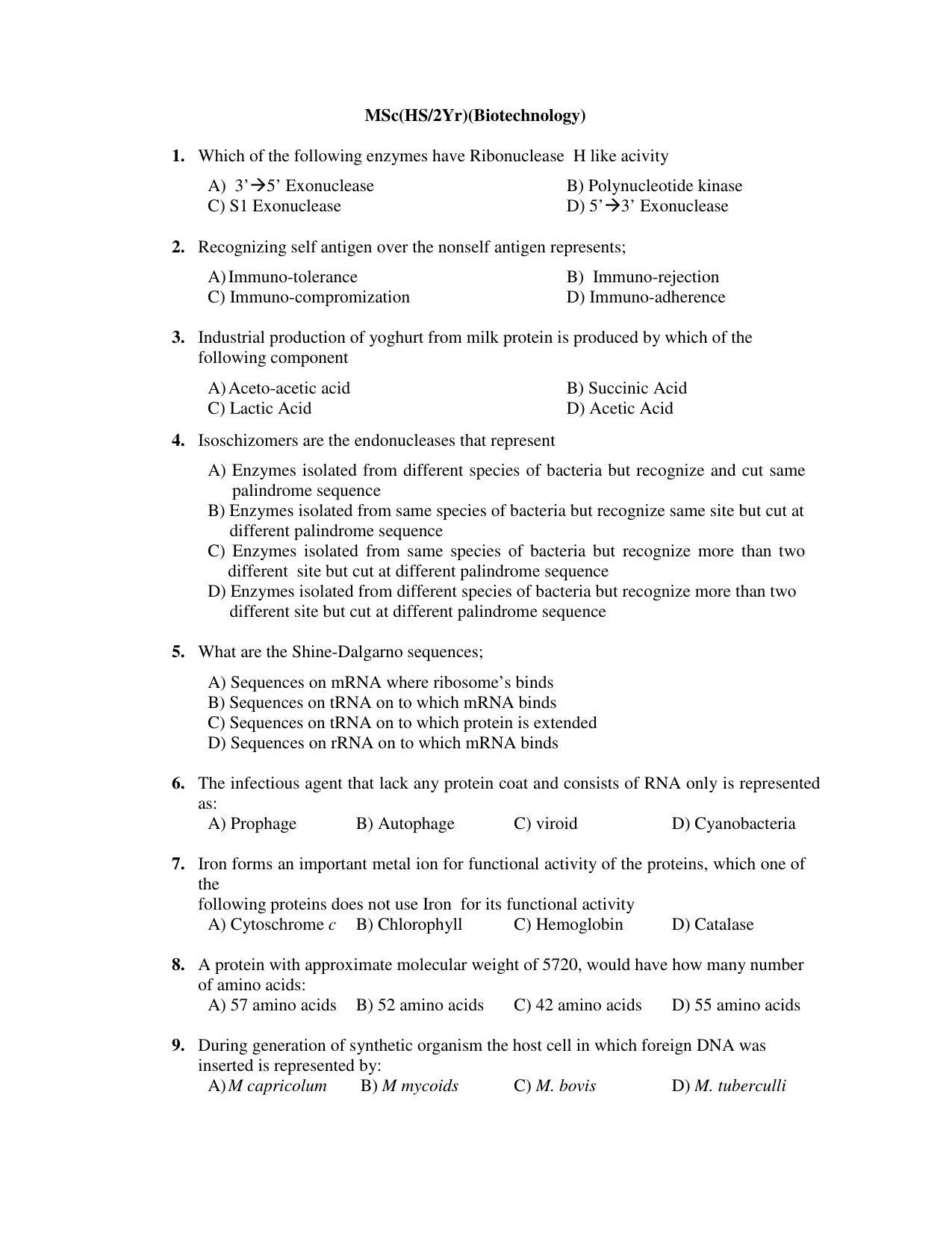 PU CET PG 2017 Question Paper - Page 243