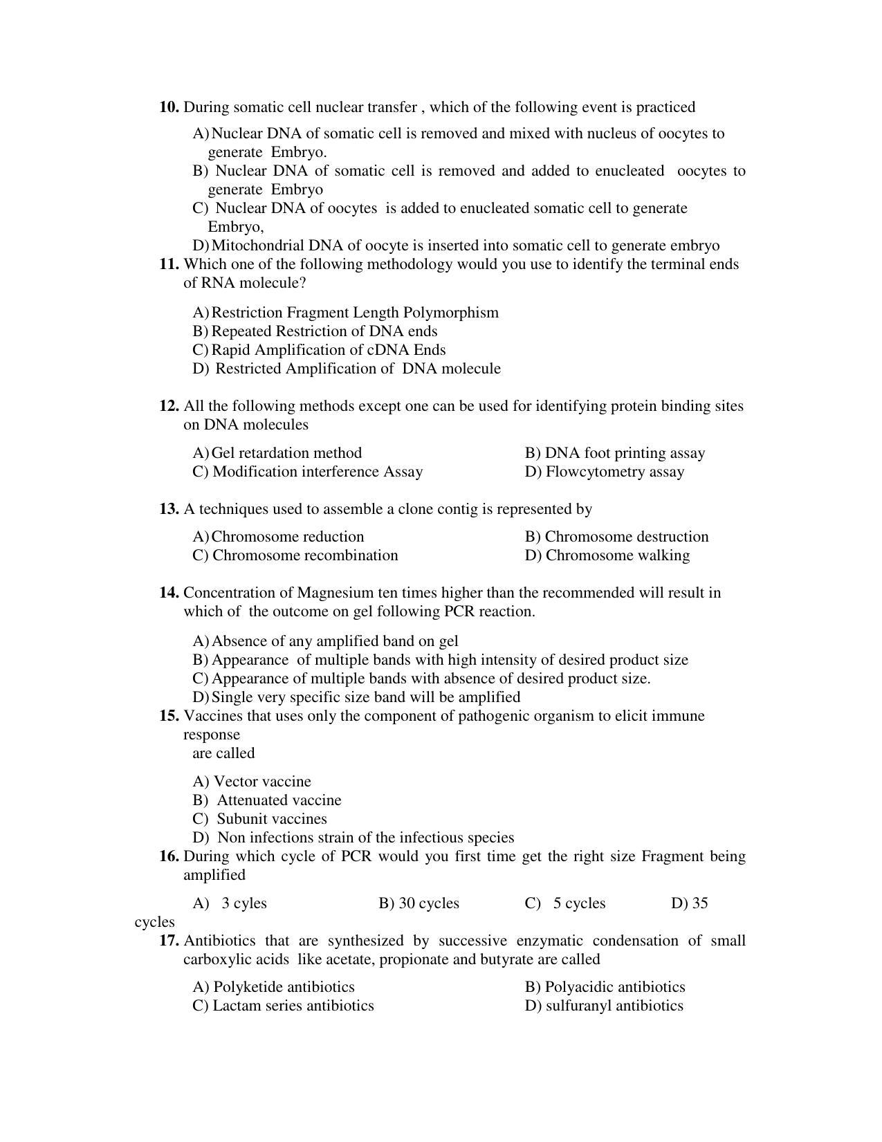 PU CET PG 2017 Question Paper - Page 244
