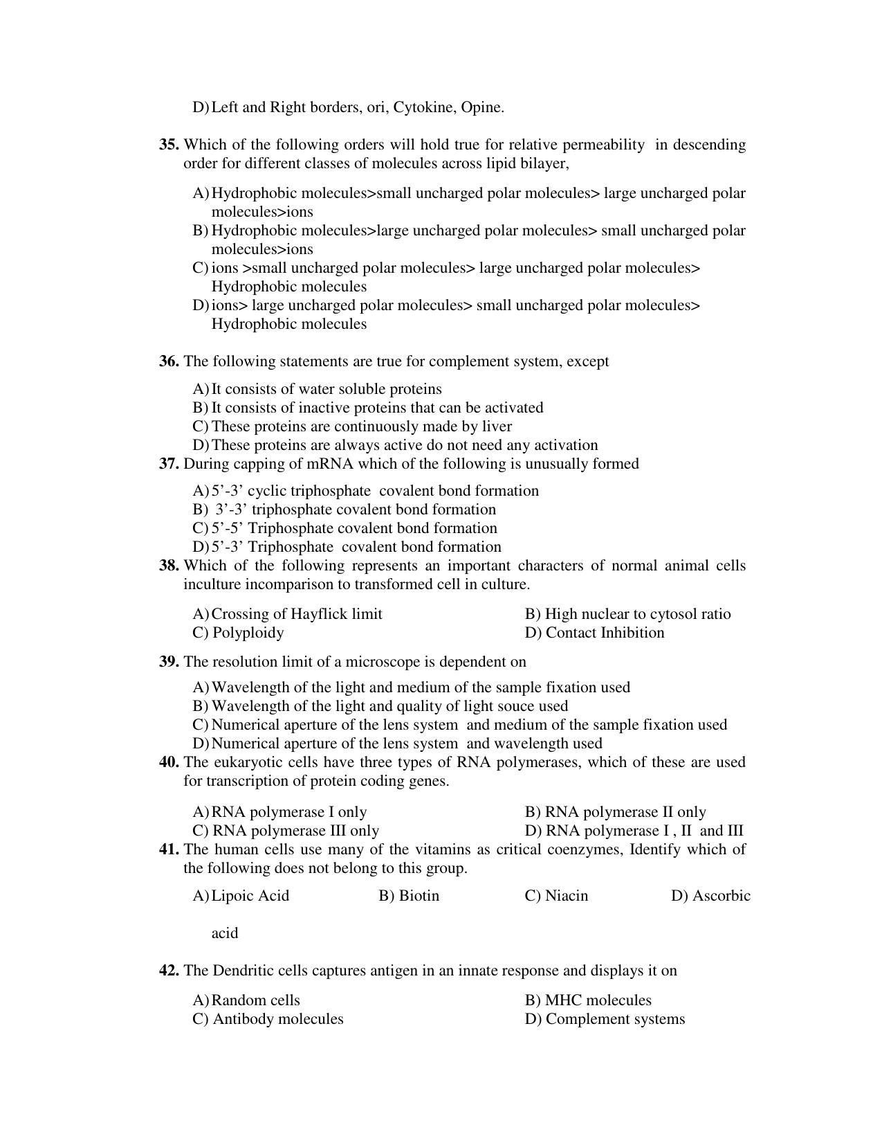 PU CET PG 2017 Question Paper - Page 247
