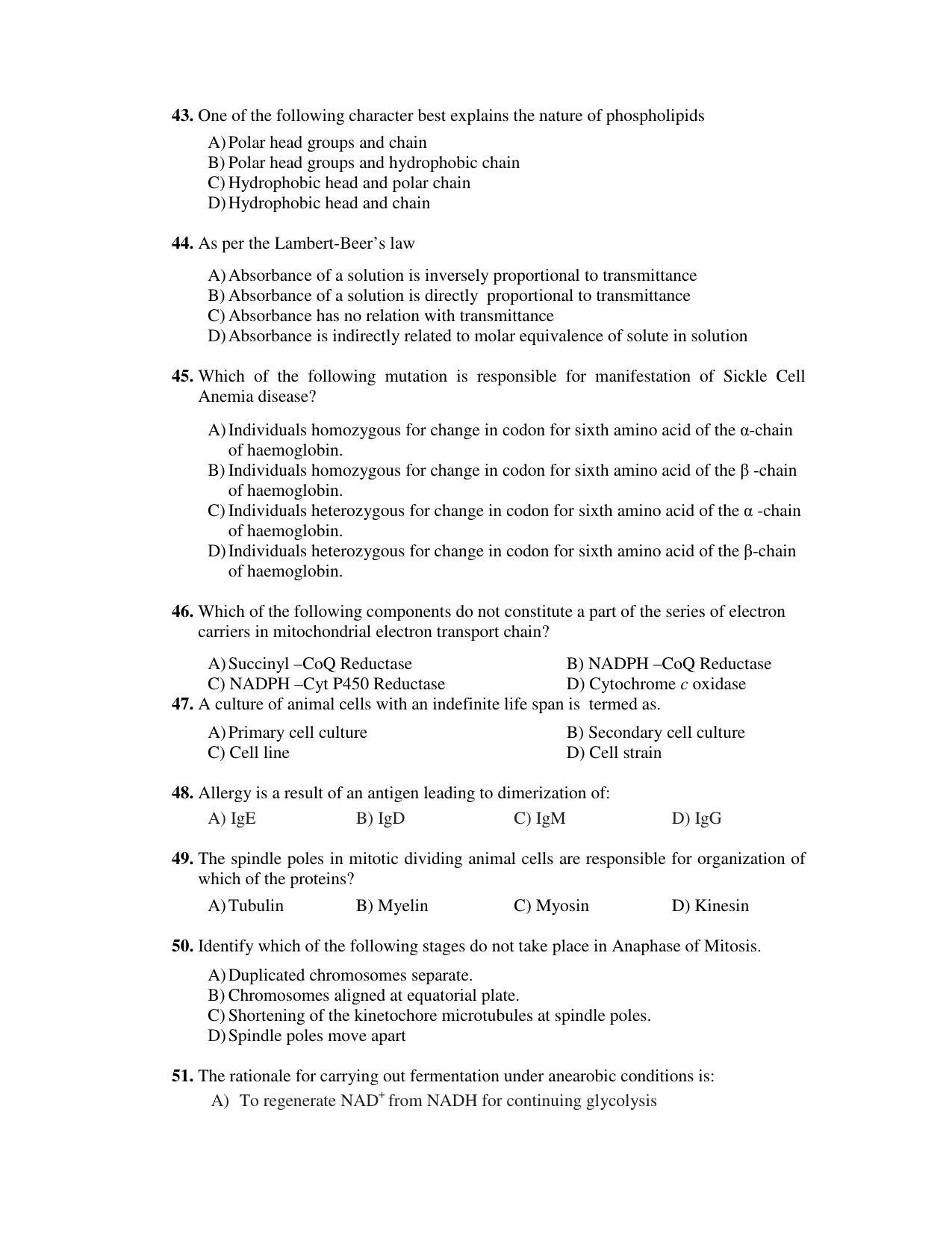 PU CET PG 2017 Question Paper - Page 248
